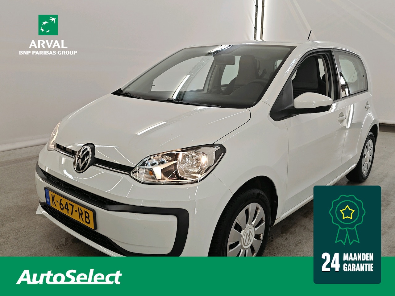 Volkswagen Up! - 1.0 65pk 5 Deurs | Airconditioning | Bluetooth | incl. 24 maanden garantie | Telefoonhoude - AutoWereld.nl
