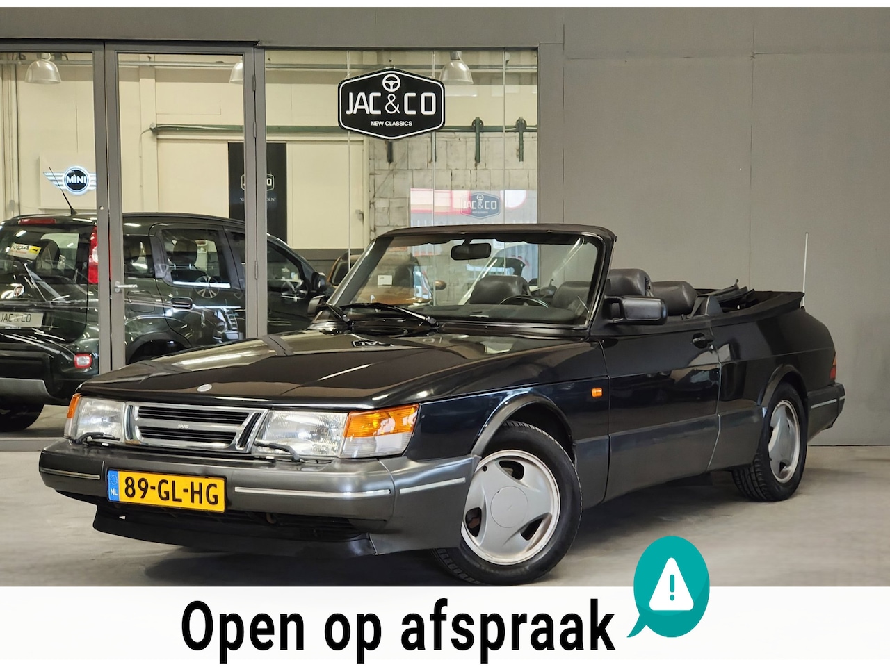 Saab 900 Cabrio - 2.0 SE Turbo 16V Zwart Leer - Nette Kap - AutoWereld.nl
