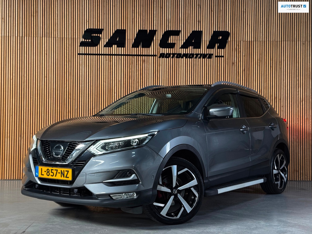 Nissan Qashqai - 1.2 Tekna Automaat PANO|CRUISE|E ZETELS|LEDER|STOELVERWARMING|360 CAM| 19 INCH - AutoWereld.nl