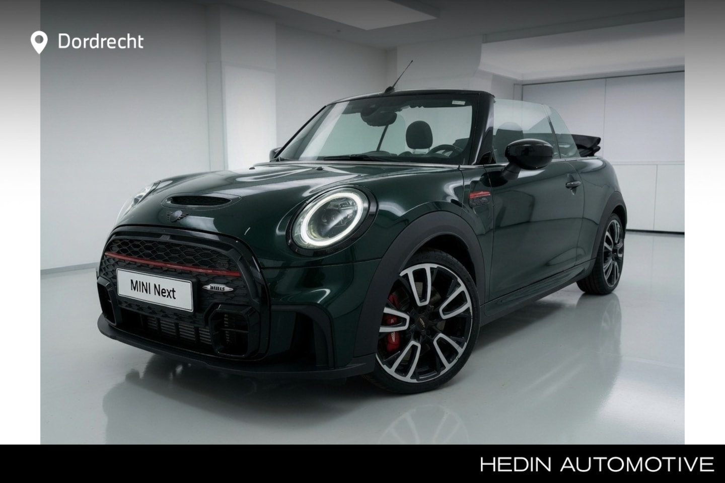 MINI Cabrio - 2.0 John Cooper Works JCW | 231 pk | Rebel Green | Active Cruise Control (ACC) | Leder - AutoWereld.nl