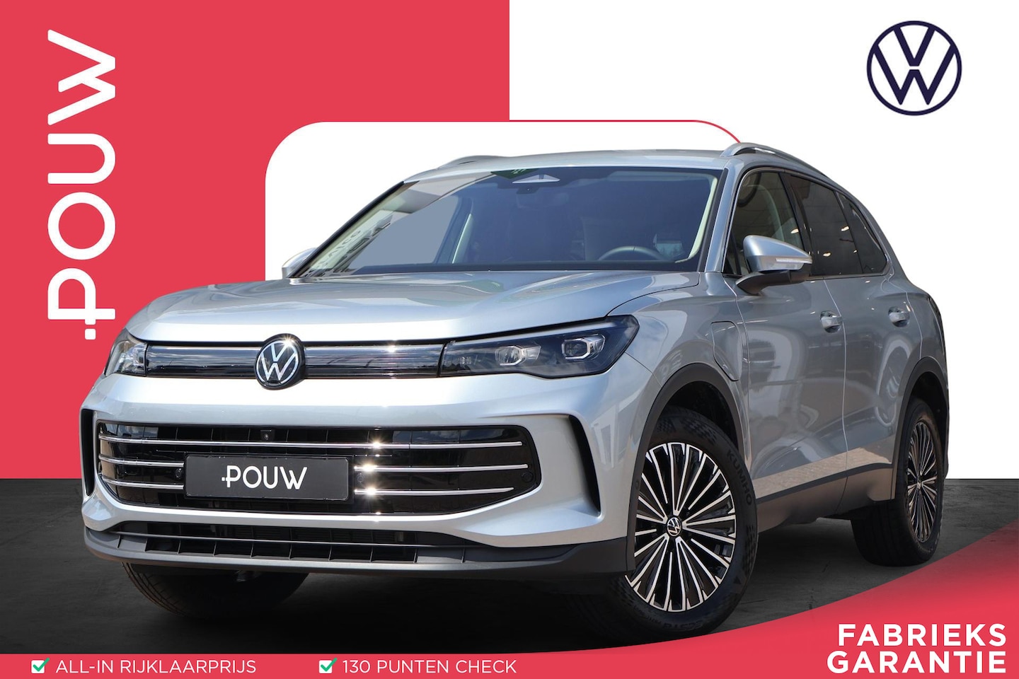 Volkswagen Tiguan - 1.5 eHybrid 272pk Elegance | SoH 100% | Trekhaak | Memory | 360 Camera | Carplay | Leer - AutoWereld.nl