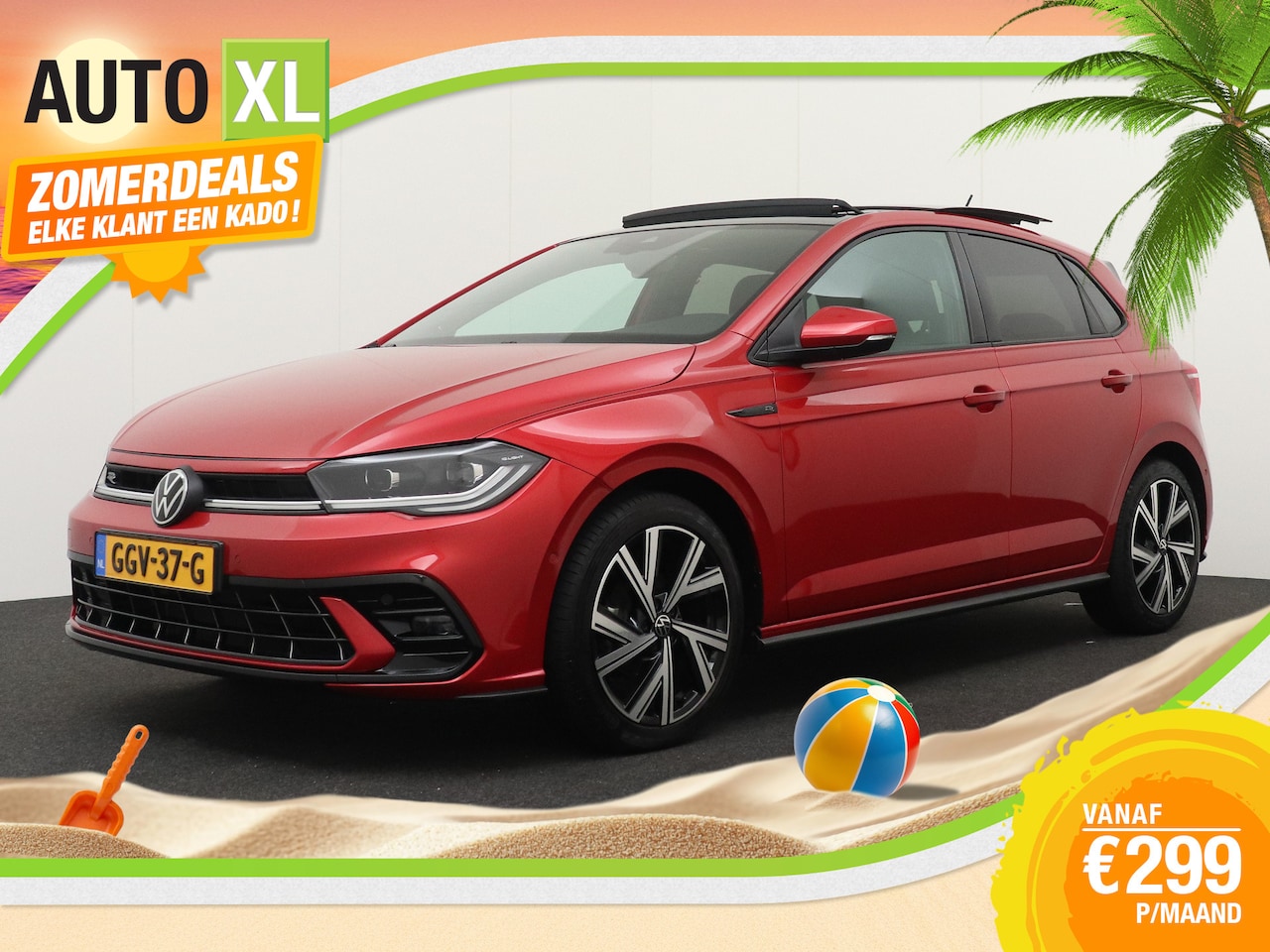 Volkswagen Polo - 96PK Aut. R-Line Pano-dak IQ-Light Beats-Sound Full-Options! - AutoWereld.nl