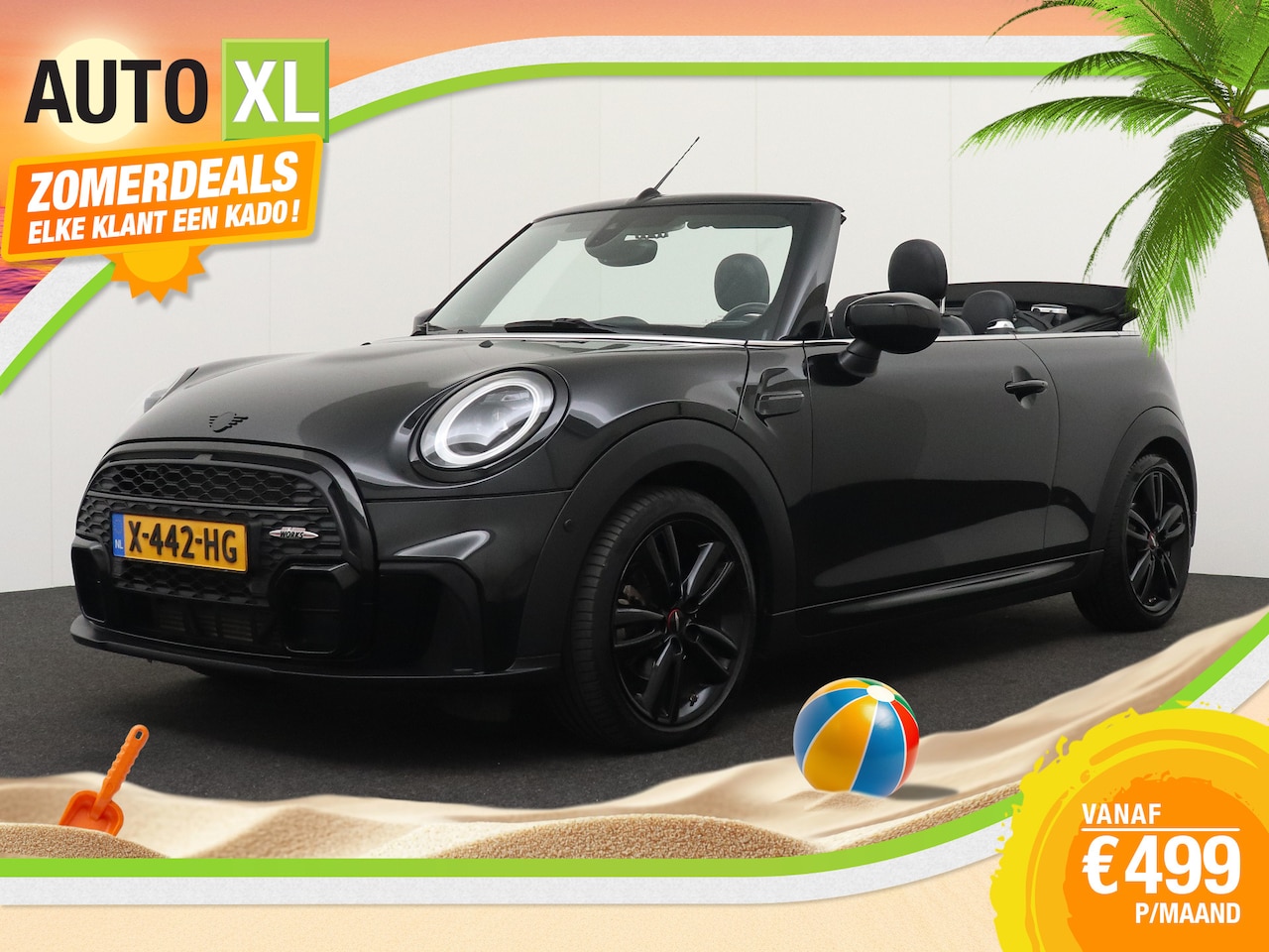 MINI Cabrio - Mini 136 PK Aut. Cooper JCW-Pakket Climate Leder Camera - AutoWereld.nl