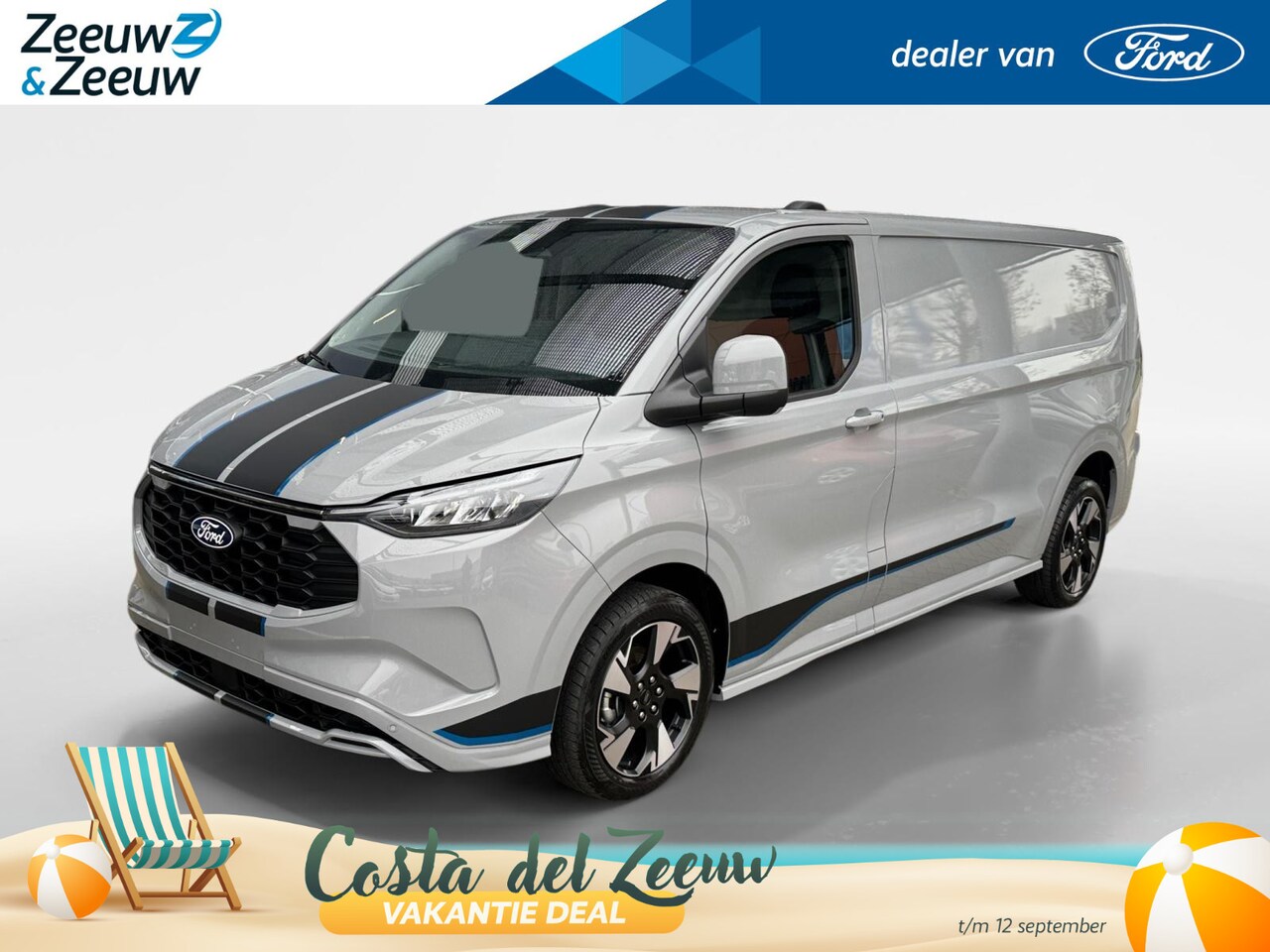 Ford Transit Custom - 320 2.5 PHEV L2H1 Sport 233 pk Automaat | Navigatie | inklapbare trekhaak | 2 persoons | 1 - AutoWereld.nl