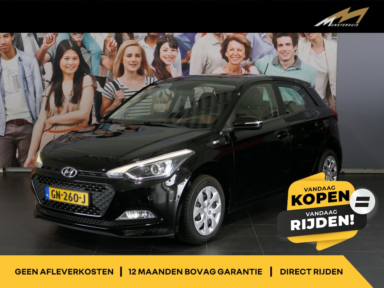 Hyundai i20 - 1.2 HP i-Motion - Dealer onderhouden! - Airco - Bluetooth - Allseasons - Sensor achter - AutoWereld.nl