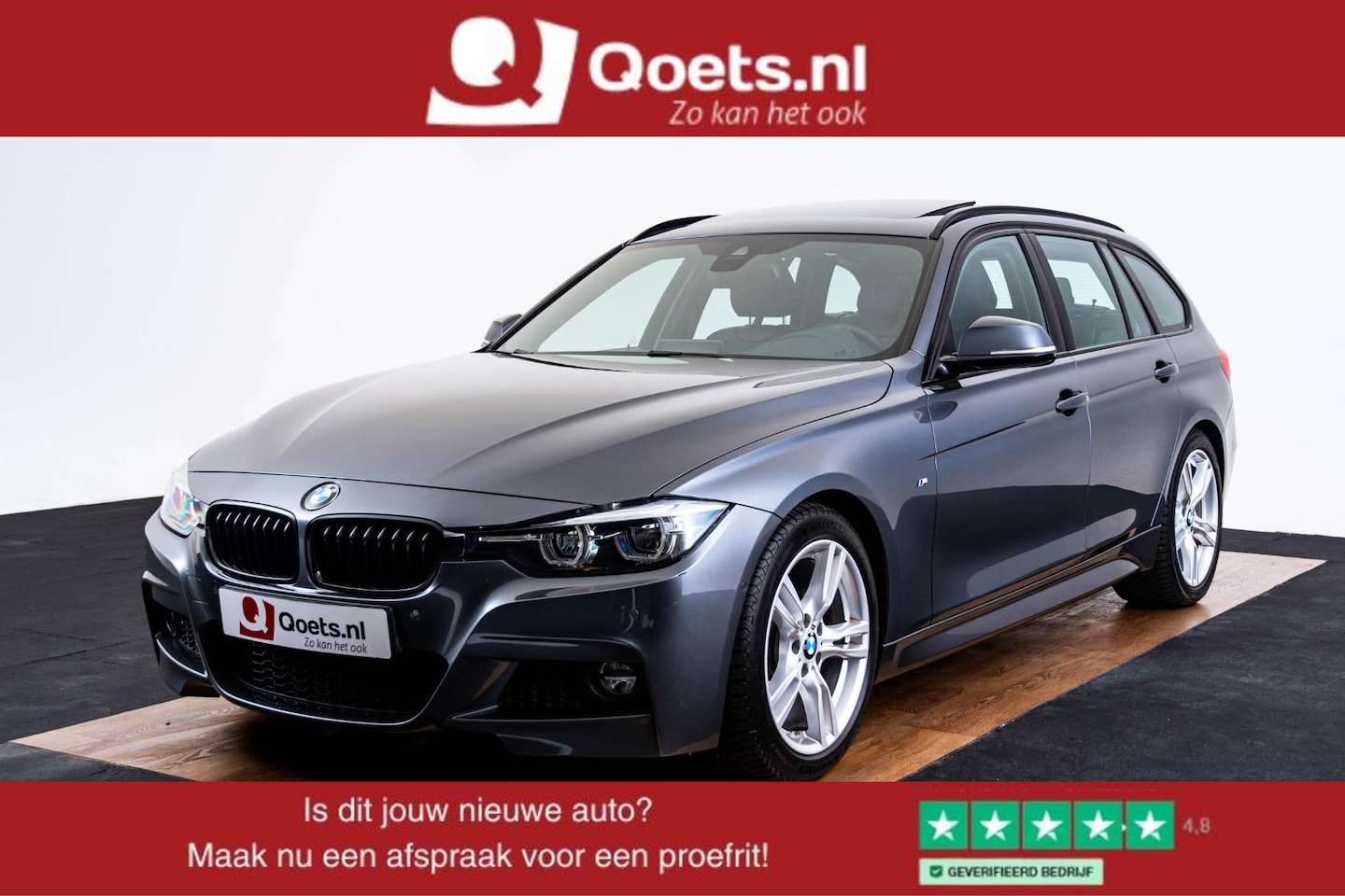 BMW 3-serie Touring - 318i High Executive M-sport - Panoramadak - Leder - Camera - Navigatiesysteem Professional - AutoWereld.nl
