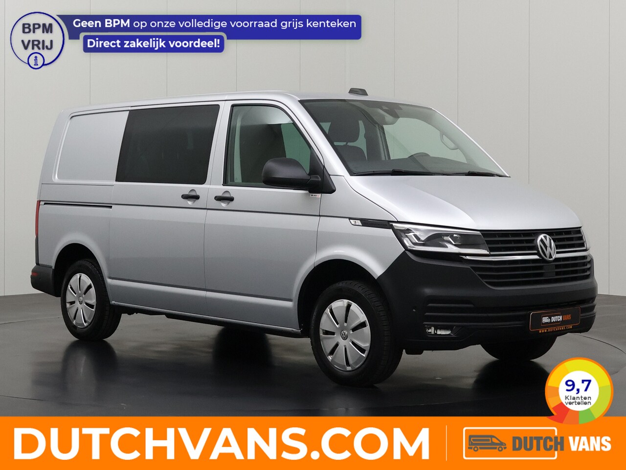 Volkswagen Transporter - 2.0TDI 150PK DSG Automaat Dubbele Cabine | LED | Digital Cockpit | Navigatie | Camera | Mu - AutoWereld.nl