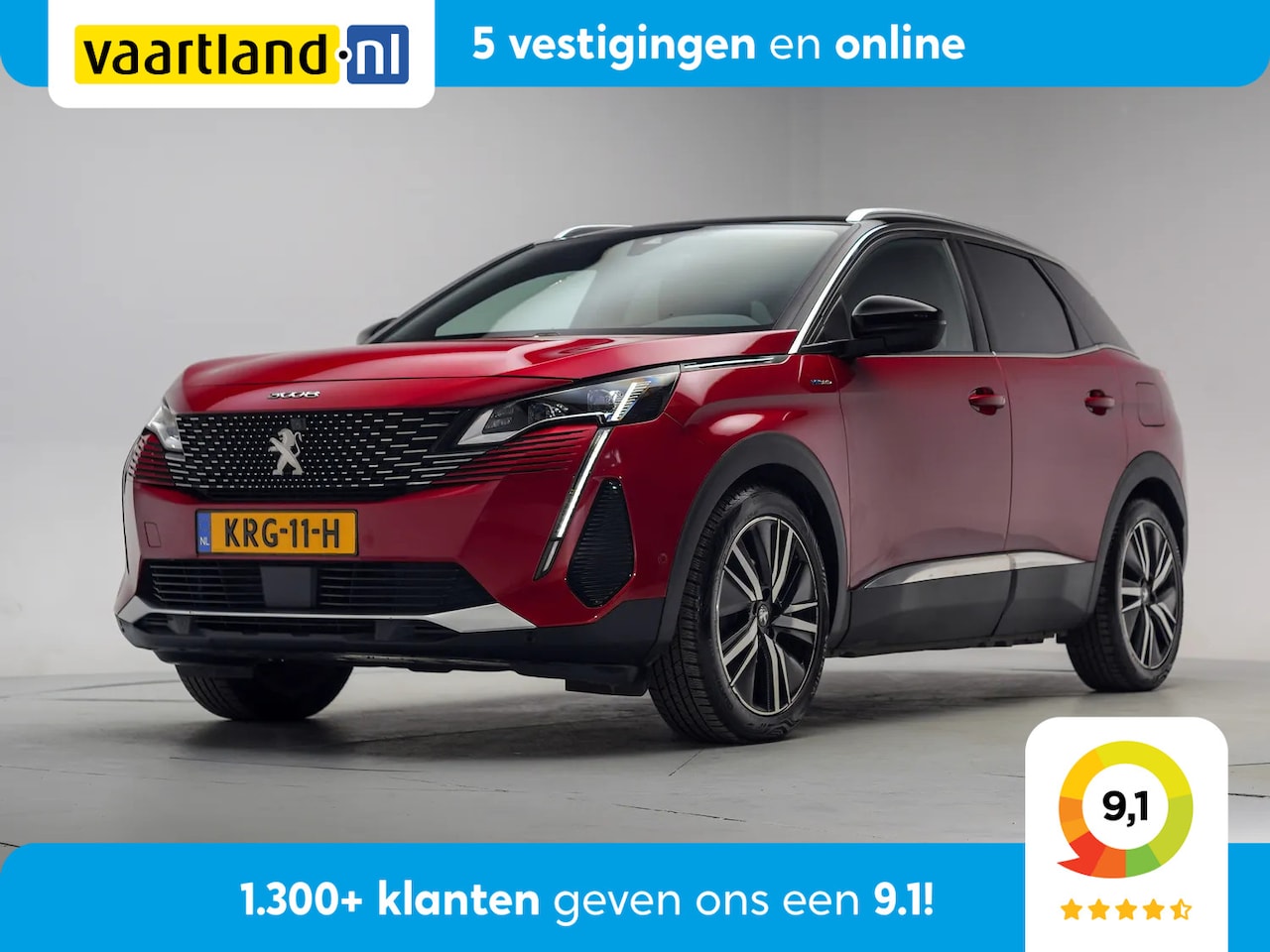 Peugeot 3008 - 1.6 HYbrid 225pk GT Aut. [ LED Trekhaak Apple/Android Keyless ] - AutoWereld.nl