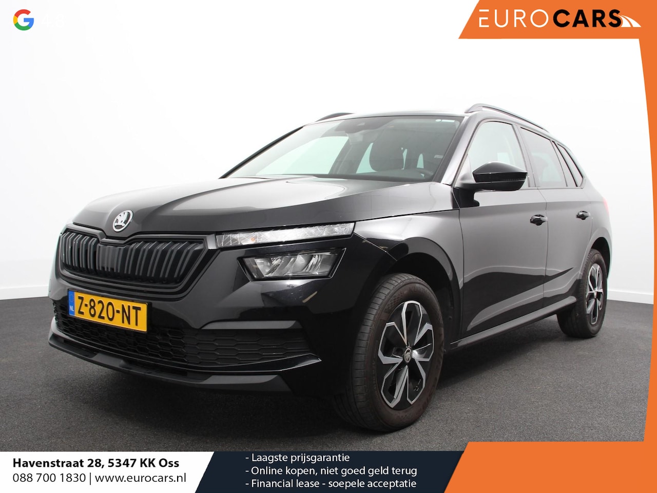 Skoda Kamiq - 1.0 TSI 110pk DSG Blackline Navigatie Apple Carplay/Android Auto Adaptive Cruise Control S - AutoWereld.nl