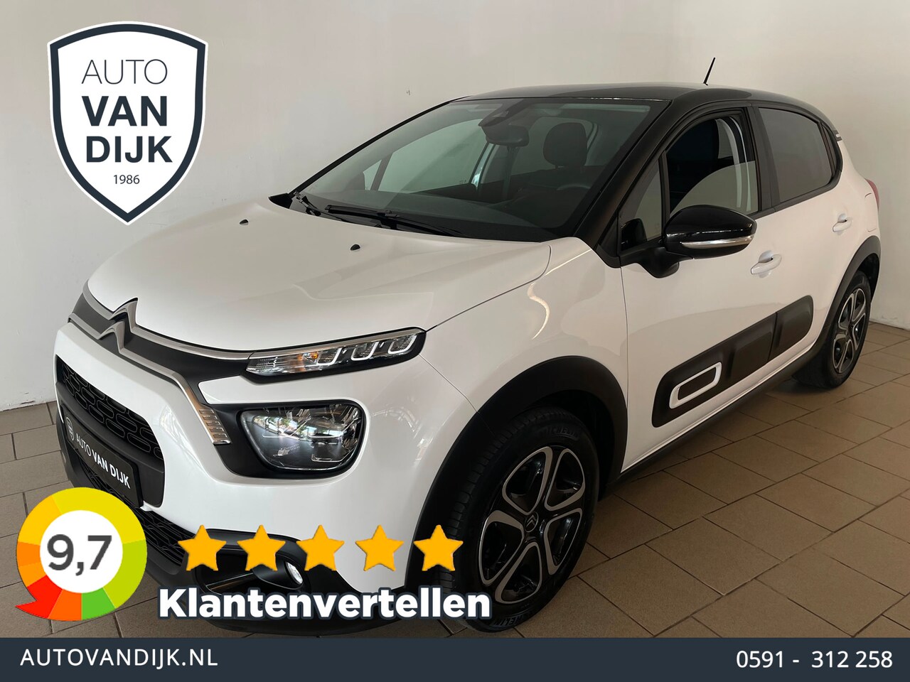 Citroën C3 - 1.2 PureTech Feel AIRCO CLIMA NAVI CRUISE BLUETOOTH ELEK RAMEN CENT VERG PRIVACYGLAS ZEER - AutoWereld.nl