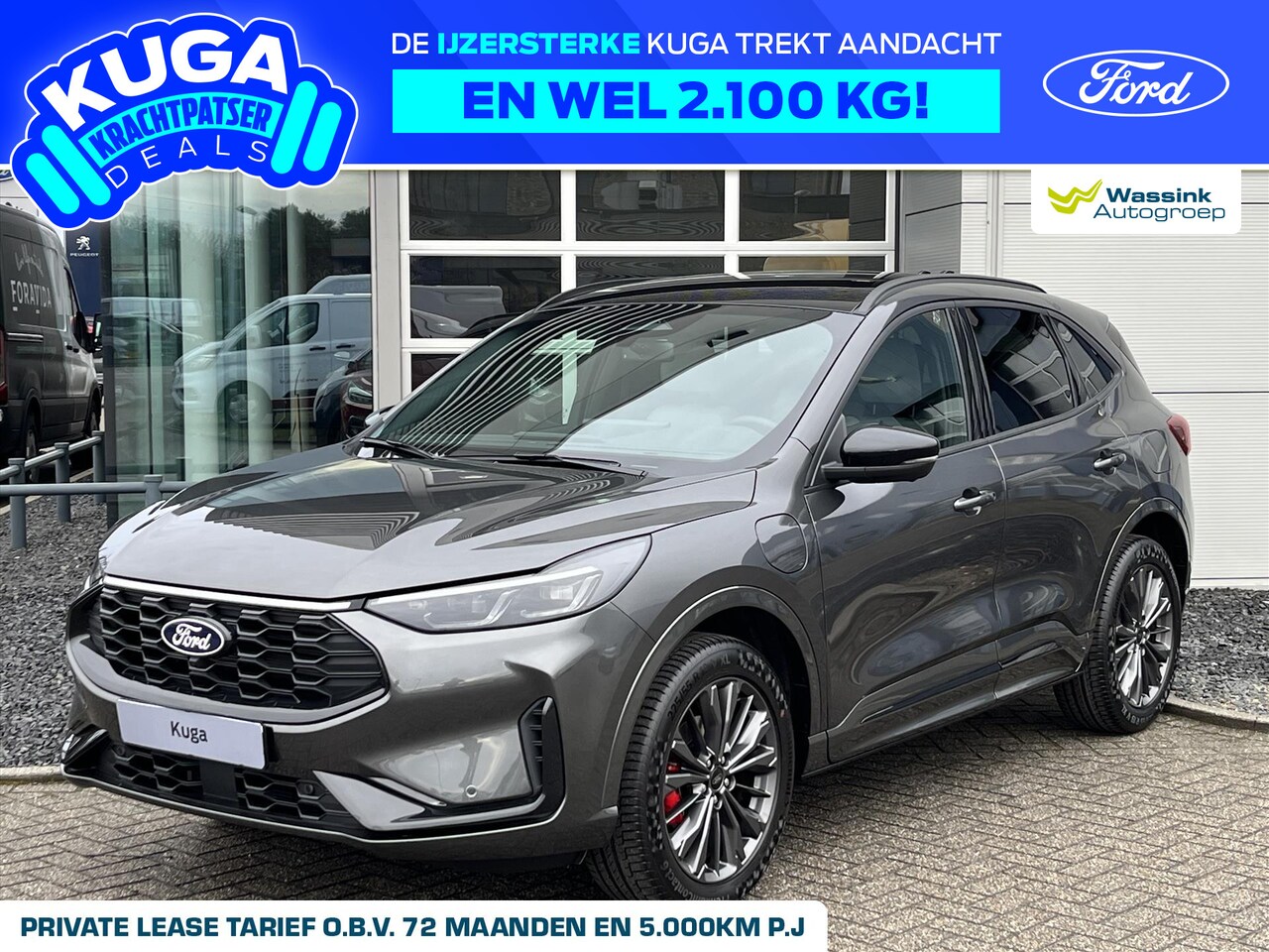 Ford Kuga - 2.5 PHEV 243pk e-CVT Sound Edition | Wegklapbare trekhaak | 19 inch lichtmetalen velgen - AutoWereld.nl