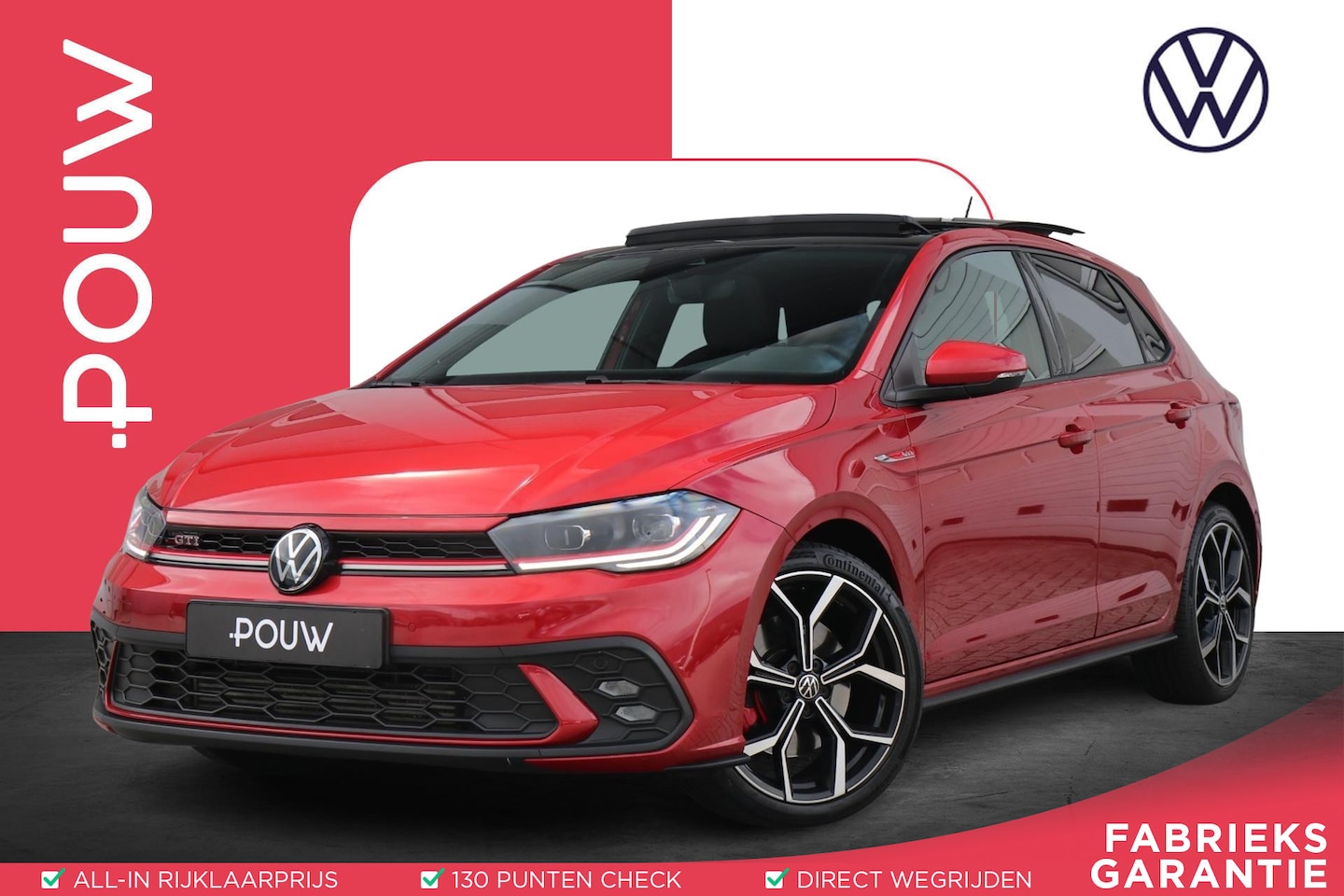 Volkswagen Polo - GTI 2.0 TSI 207pk DSG | Panoramadak | Stoelverwarming | 18" Velgen - AutoWereld.nl