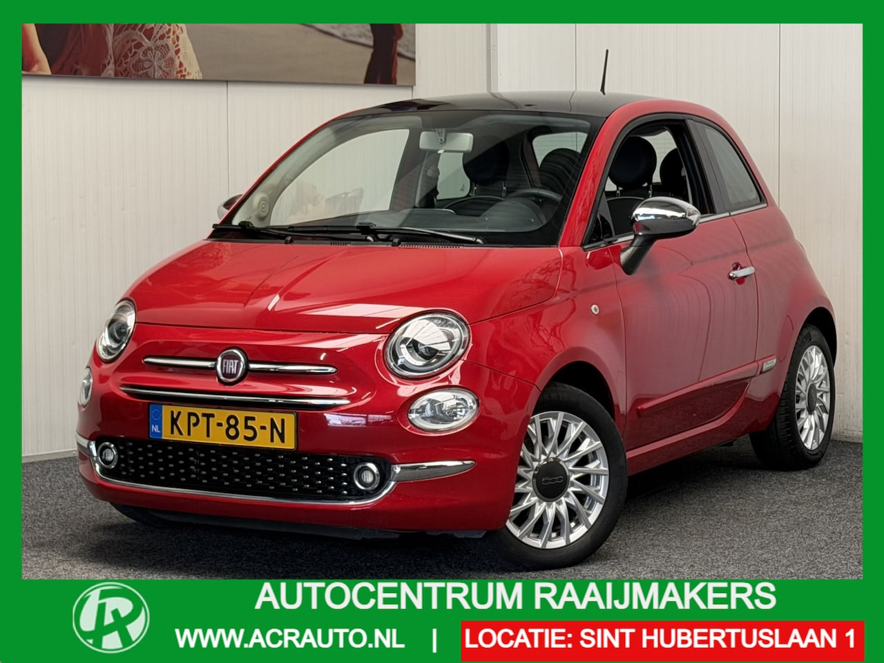 Fiat 500 - 1.2 Popstar NAVIGATIE AIRCO BLUETOOTH TELEFOON MEDIA VOORBEREIDING PANORAMADAK ELEKTRISCHE - AutoWereld.nl