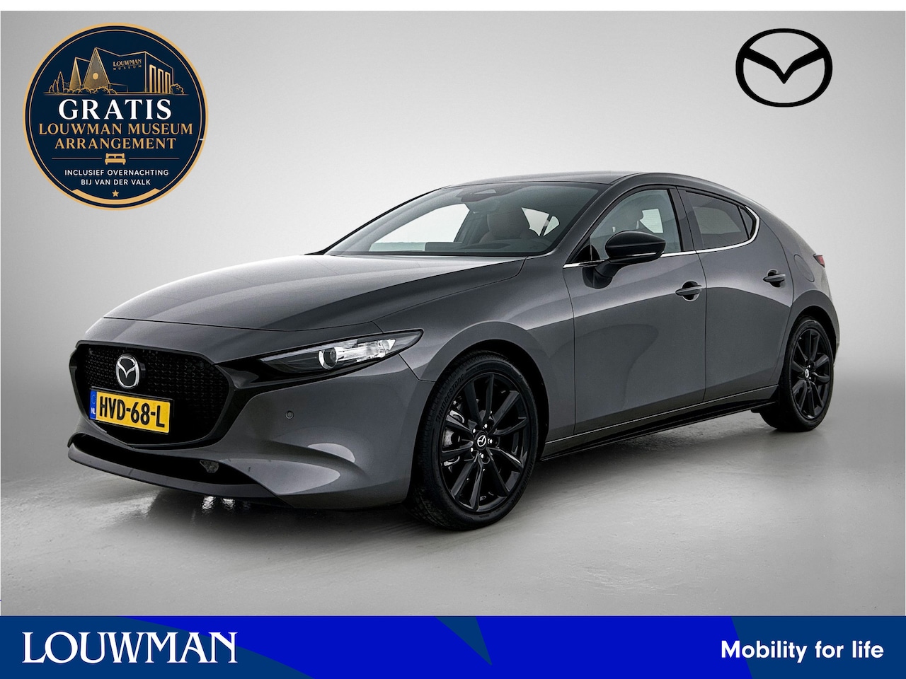 Mazda 3 - 2.5 e-SkyActiv-G M Hybrid 140 Nagisa | Uniek interieur . - AutoWereld.nl