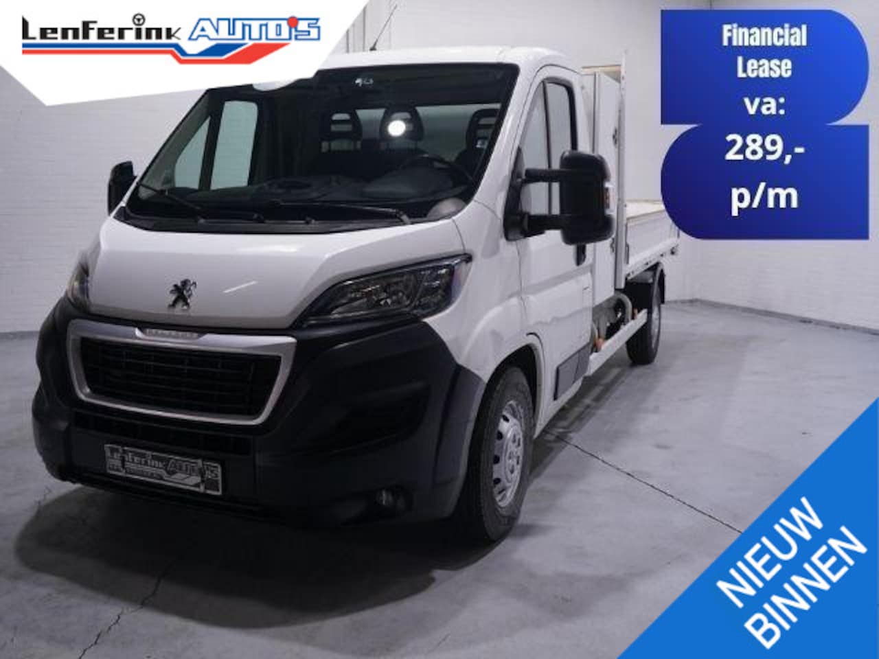 Peugeot Boxer - 2.0 HDI 130 pk L4 Kipper Airco, Navi Cruise Control, LxBxH 300x200x40 cm - AutoWereld.nl