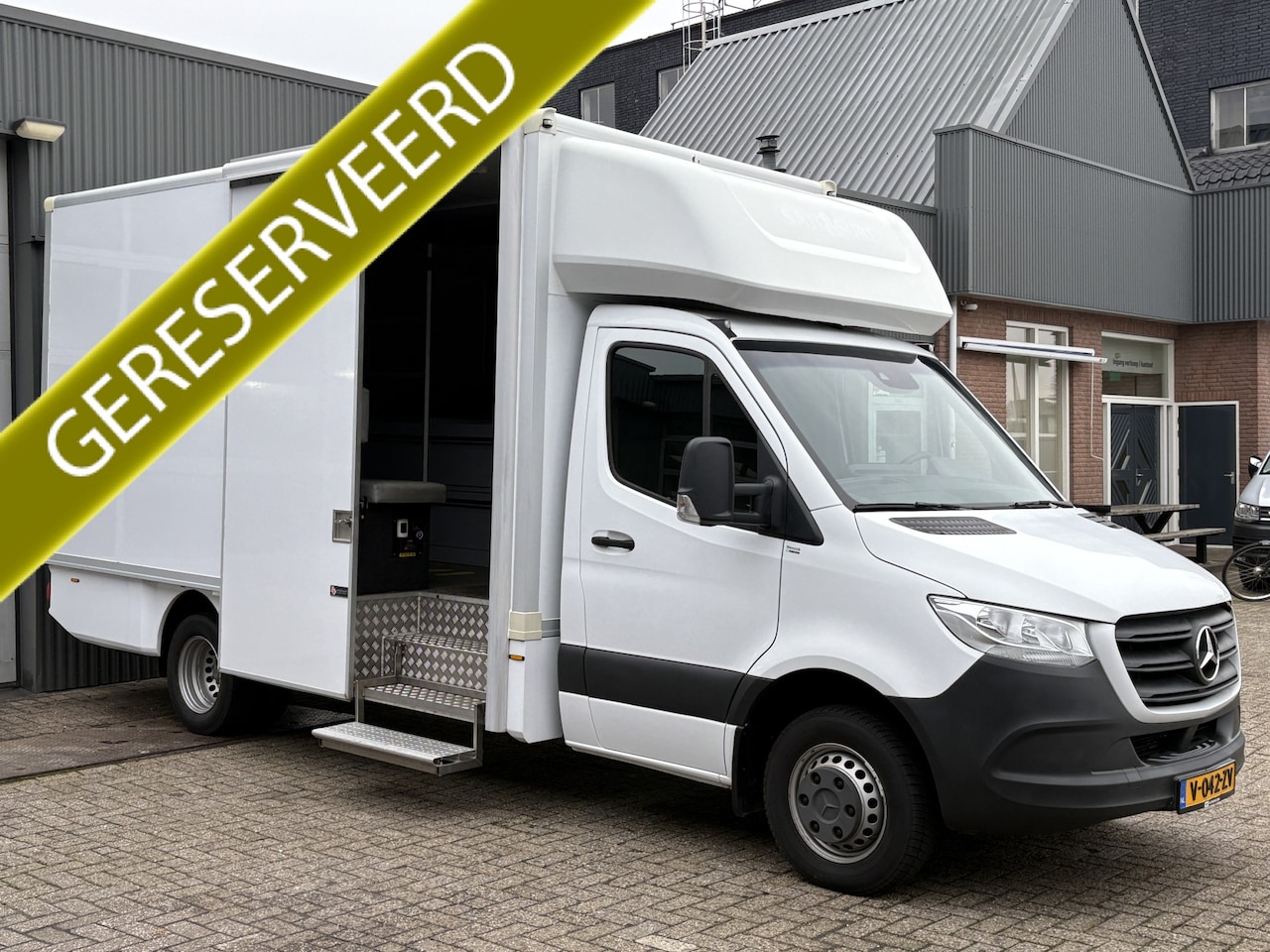 Mercedes-Benz Sprinter - 516 CDI Maxi 432 wb Bakwagen Werkplaatsinrichting Kastinrichting Aggregaat Dometic aircond - AutoWereld.nl