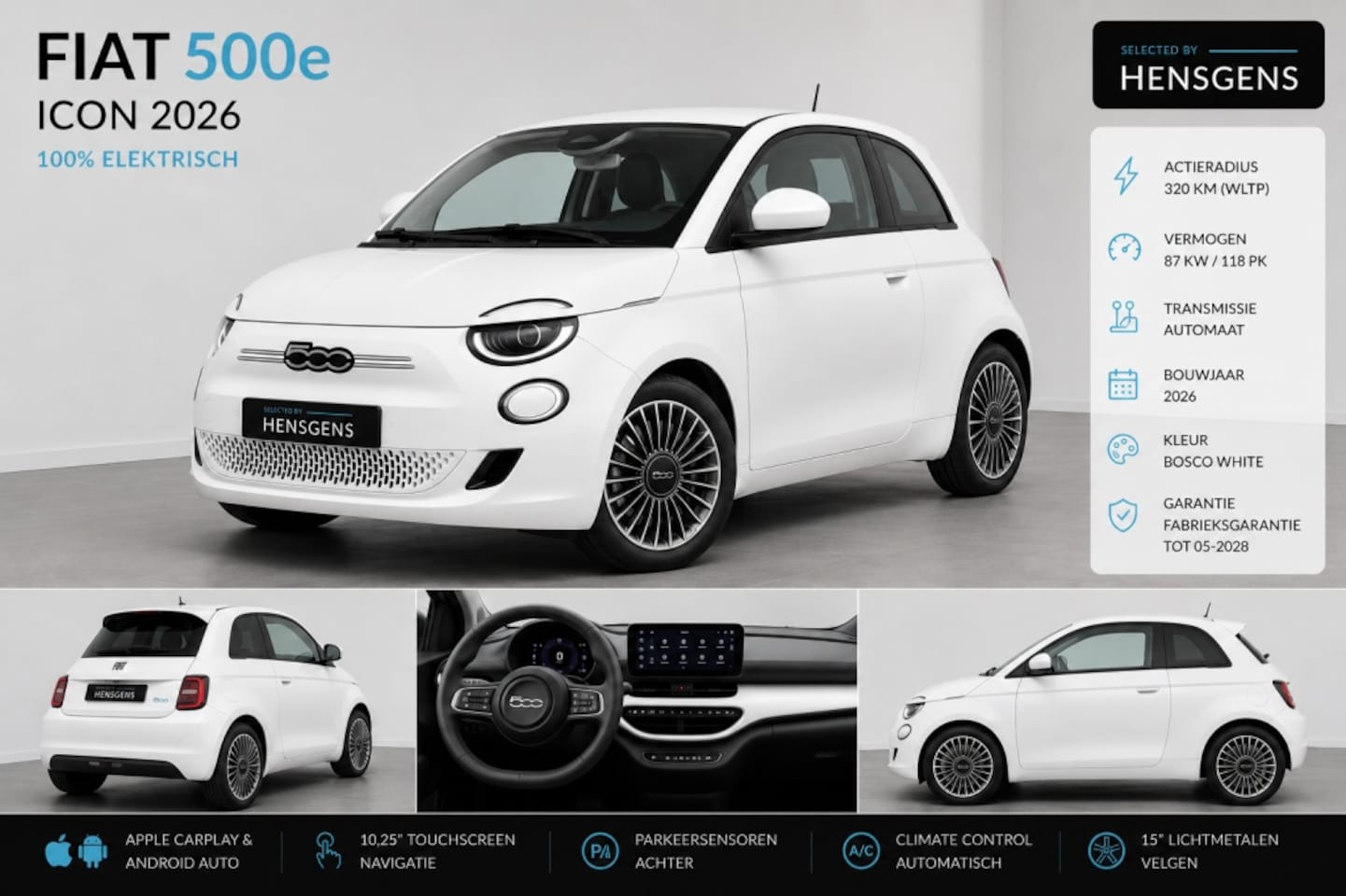 Fiat 500 - Icon 42 kWh | Tot €4.600 Voordeel - AutoWereld.nl