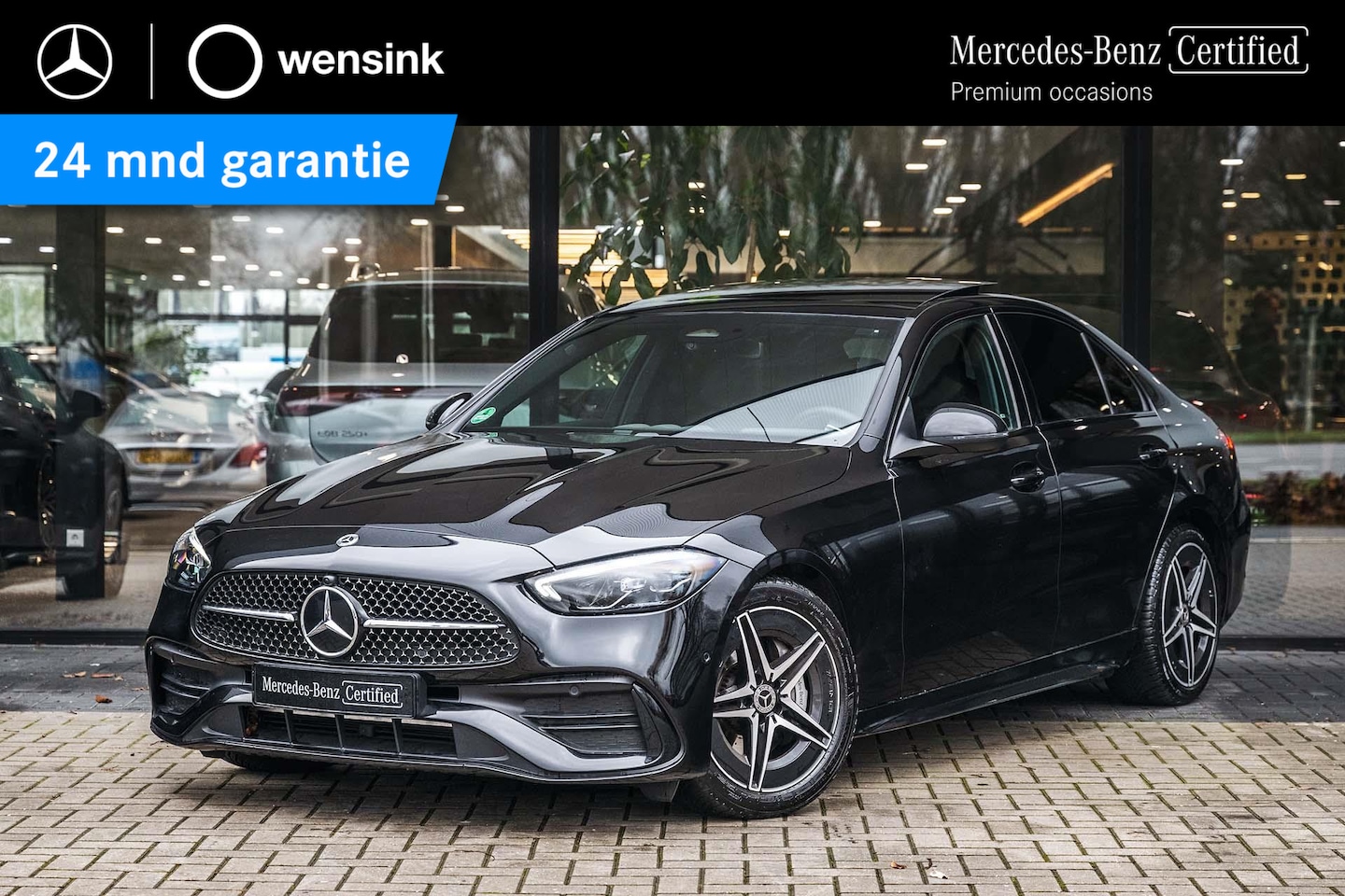 Mercedes-Benz C-klasse - 180 AMG Line | Achteruitrijcamera | Panorama-schuifdak | Sfeerverlichting | Nightpakket | - AutoWereld.nl