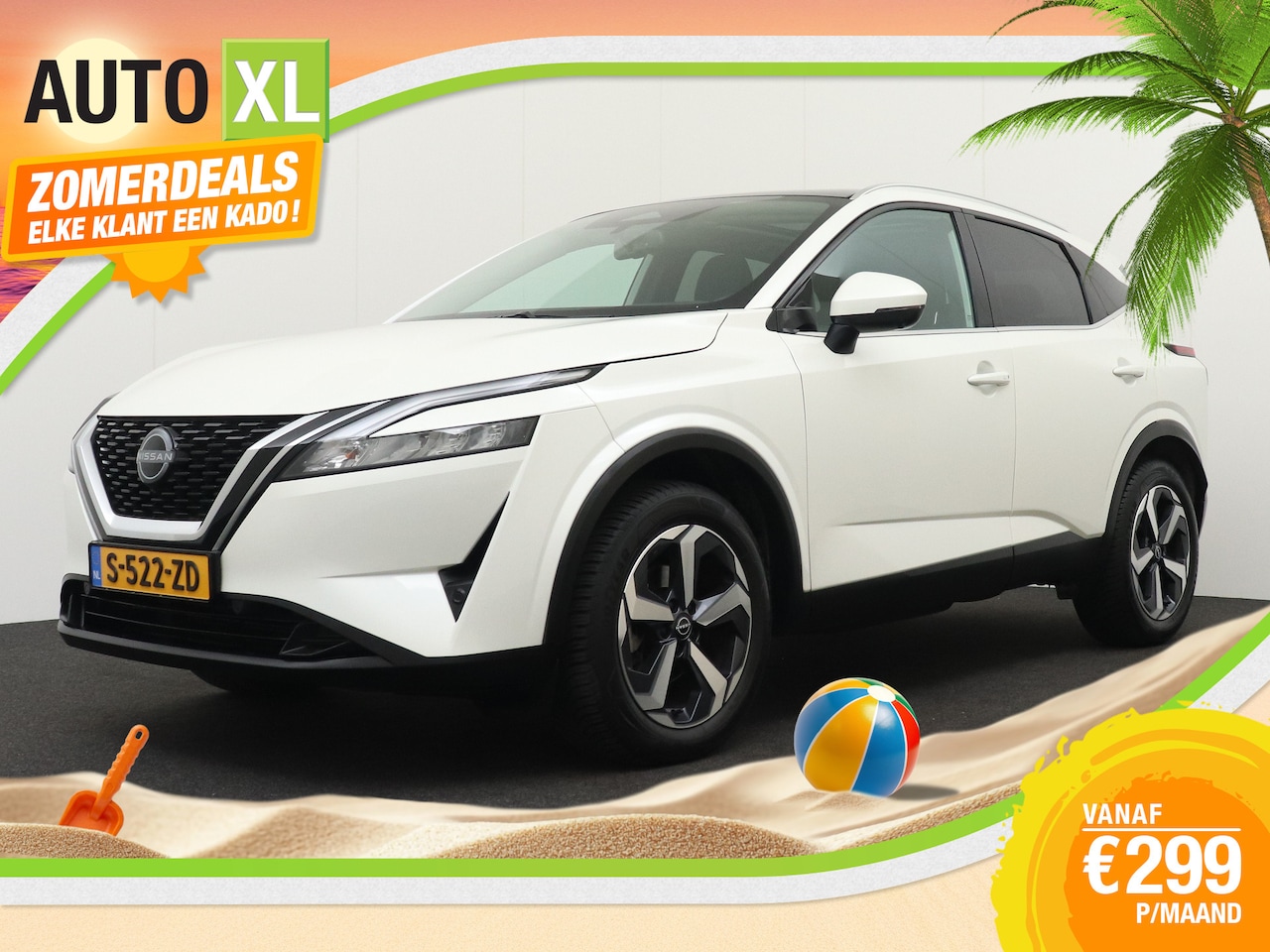 Nissan Qashqai - 1.3 158 PK Aut. MHEV N-Connecta Pano-Dak Adapt. Cruise Trekhaak - AutoWereld.nl