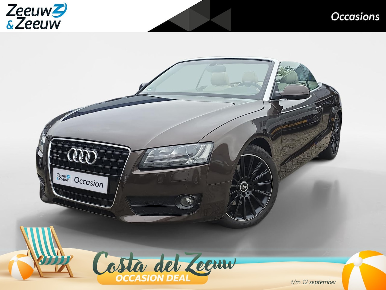 Audi A5 Cabriolet - 3.2 FSI quattro Pro Line S | Elektr. lederen stoelen | Navigatie | Parkeersensoren | Stoel - AutoWereld.nl