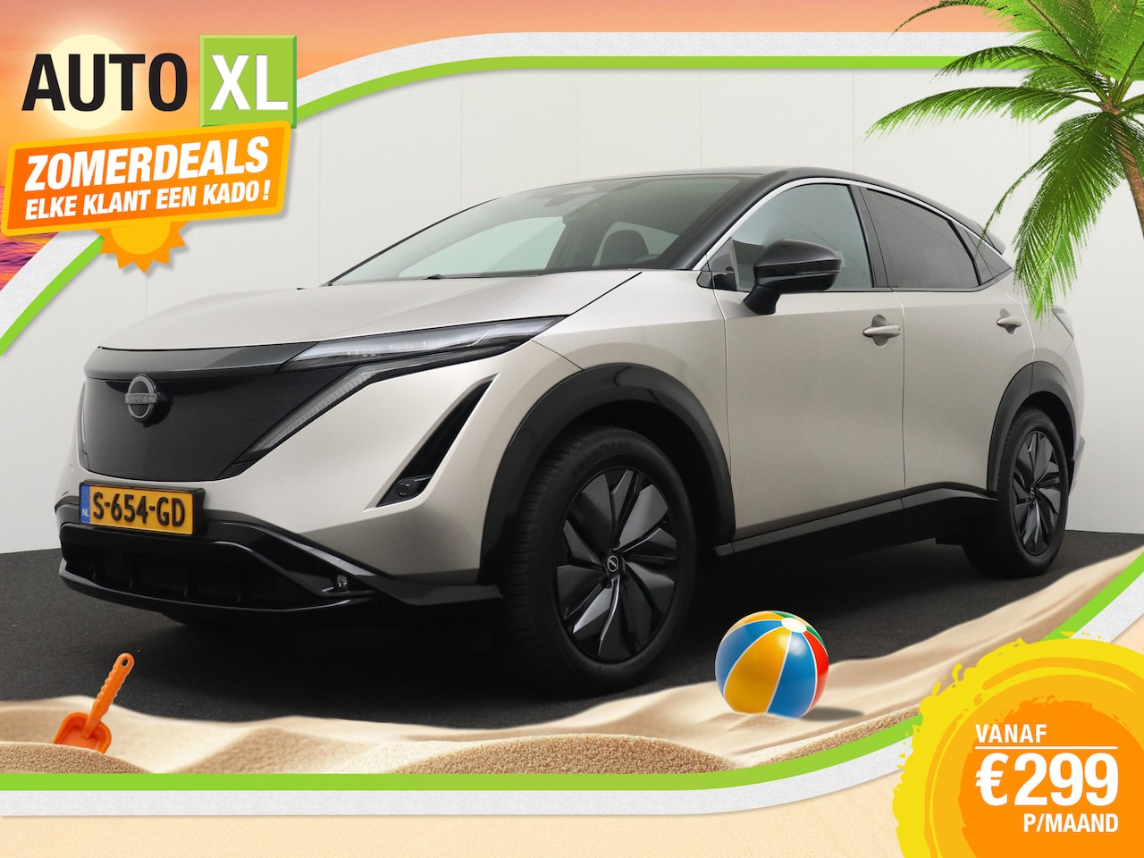 Nissan Ariya - Evolve 66 kWh 98%SOH Warmtepomp Half-Leder Camera Ad.Cruise - AutoWereld.nl