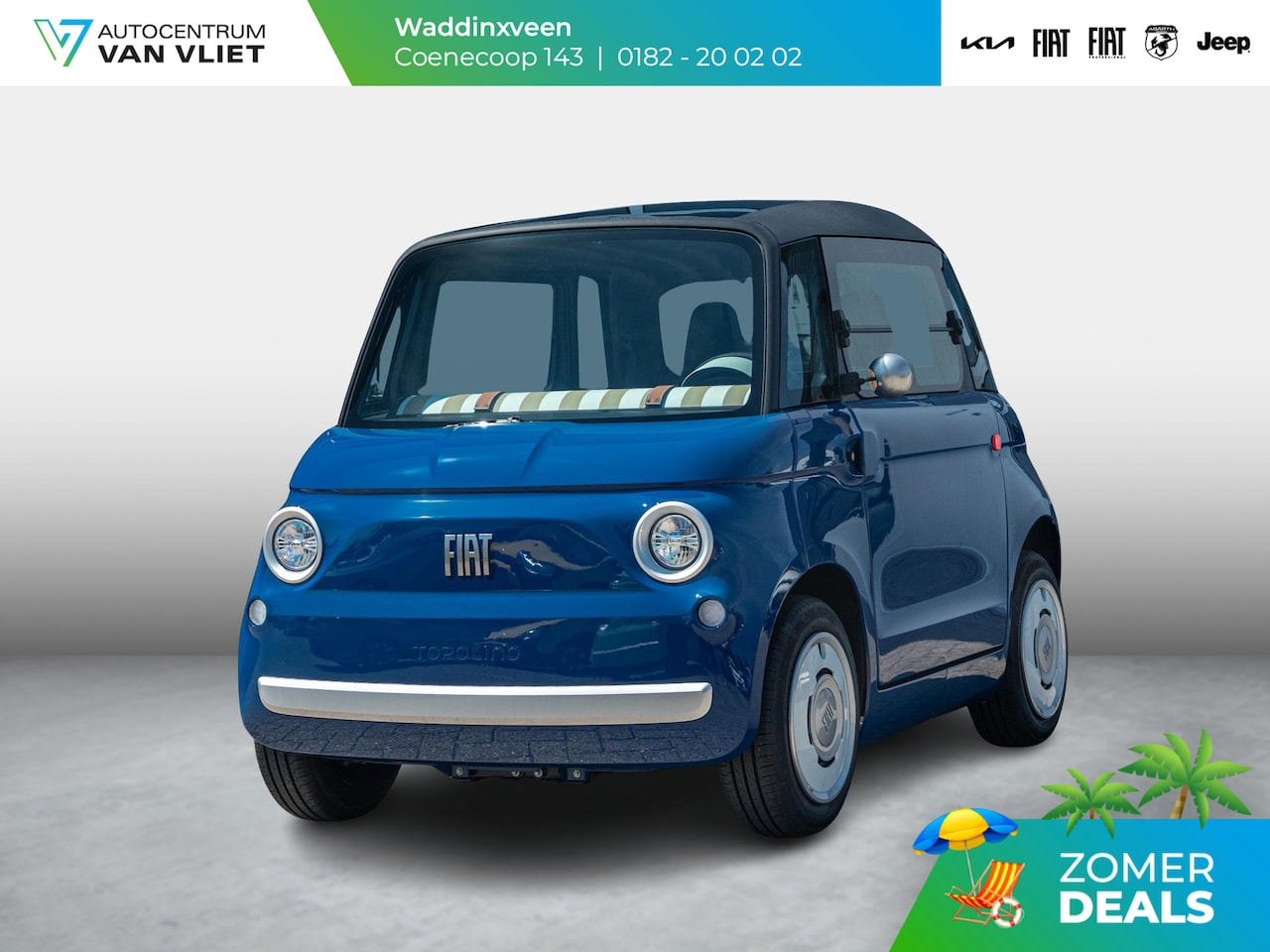 Fiat Topolino - Speciale | Uniek | Sapphire Blue | Leder LT Stone Beige - AutoWereld.nl