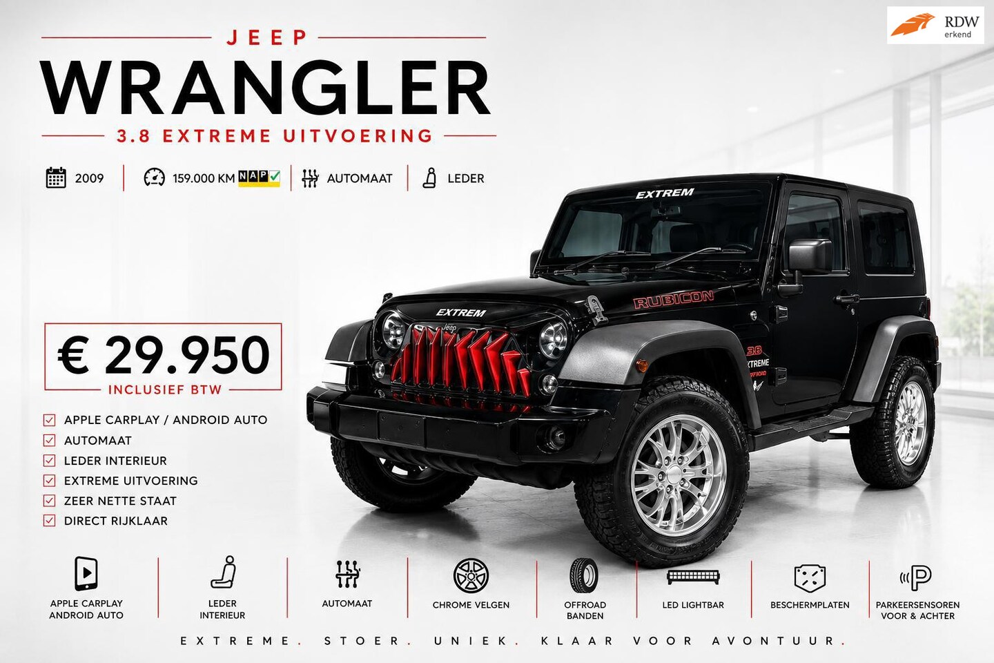 Jeep Wrangler - 3.8 Extreme Sport 2009 - AutoWereld.nl