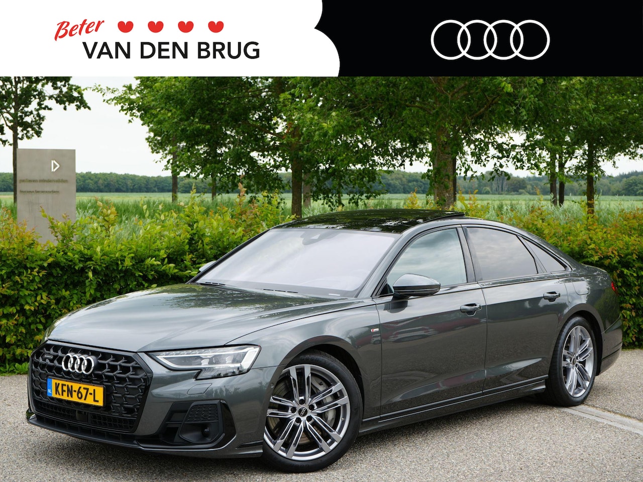 Audi A8 - S-Line 60 TFSI e 462 PK QUATTRO | Vierwielbesturing | Panoramadak | Softclose | Head-Up | - AutoWereld.nl