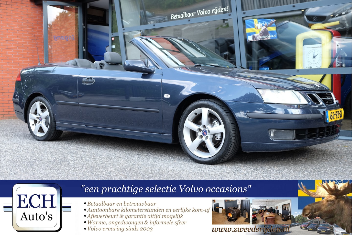 Saab 9-3 Cabrio - 2.0t 175 pk Leer, 17 inch, Trekhaak - AutoWereld.nl