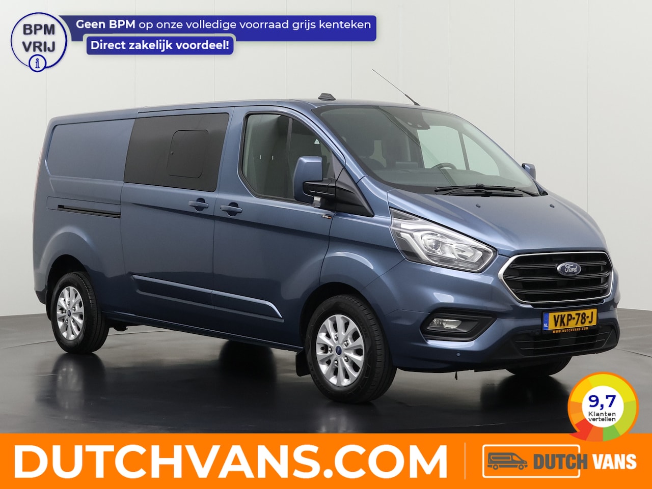 Ford Transit Custom - 2.0TDCI 170PK Automaat Lang Limited Dubbele Cabine | 6-Persoons | Navigatie | Camera | 2xS - AutoWereld.nl