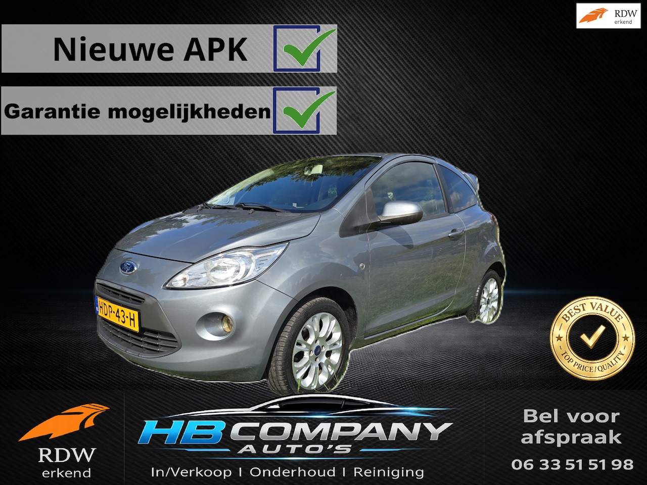 Ford Ka - 1.2 Titanium | Nieuwe Distributieriem | Dealer onderhouden | Airco | Nieuwe APK - AutoWereld.nl