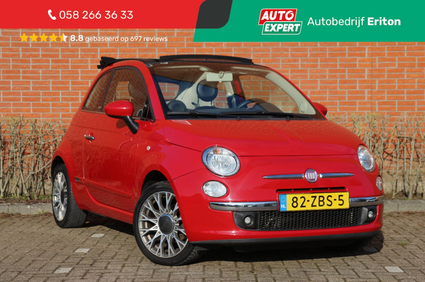 Fiat 500 C - 0.9 TwinAir 86pk Lounge | NL-auto | Cabrio | Airco | Parkeersensoren | Elek. ramen | Centr - AutoWereld.nl