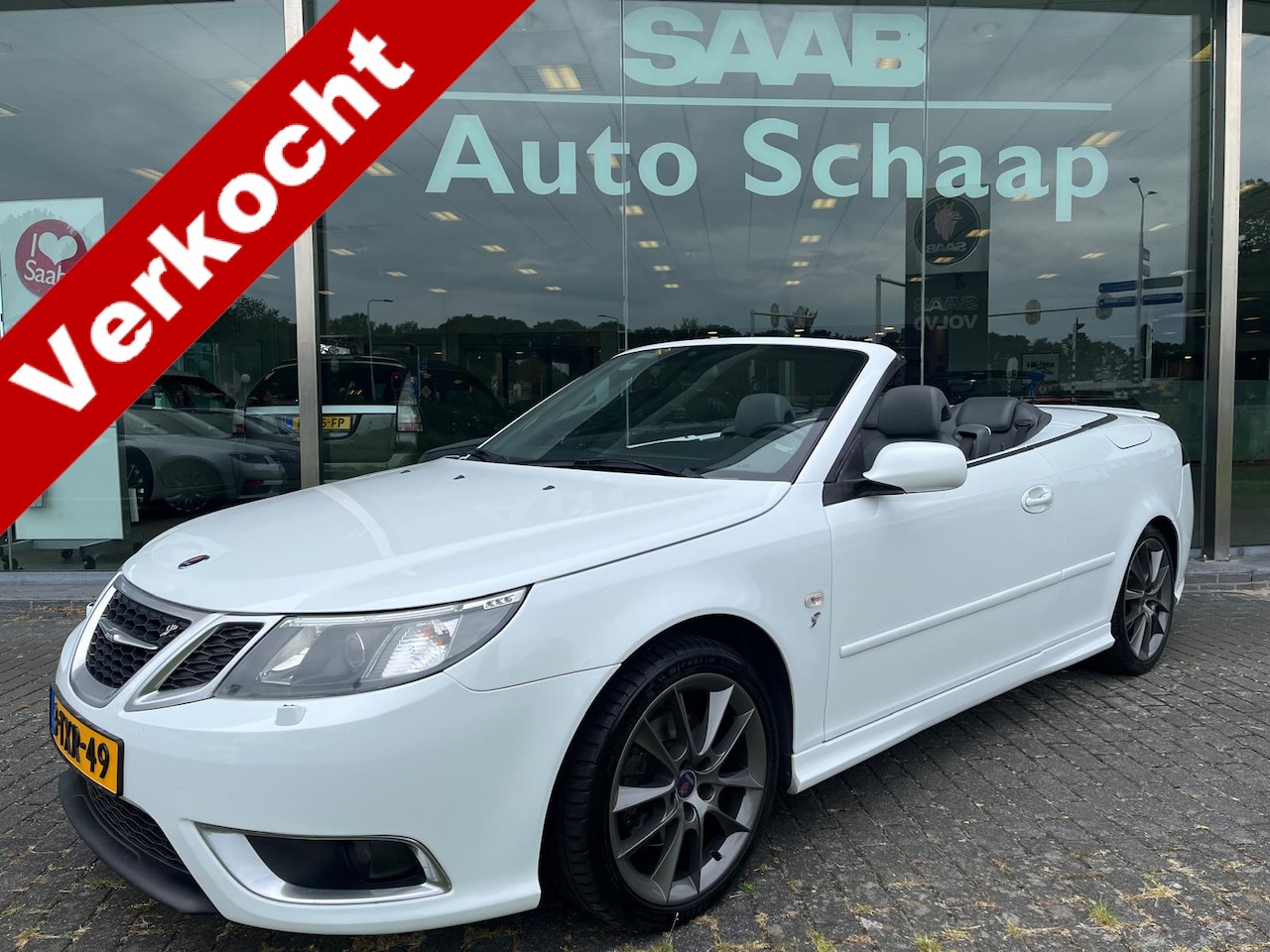 Saab 9-3 Cabrio - 2.0T Aero M6 | Rijklaar incl garantie | M2008 look Hirsch grille 18 inch lichtmetaal Spoil - AutoWereld.nl