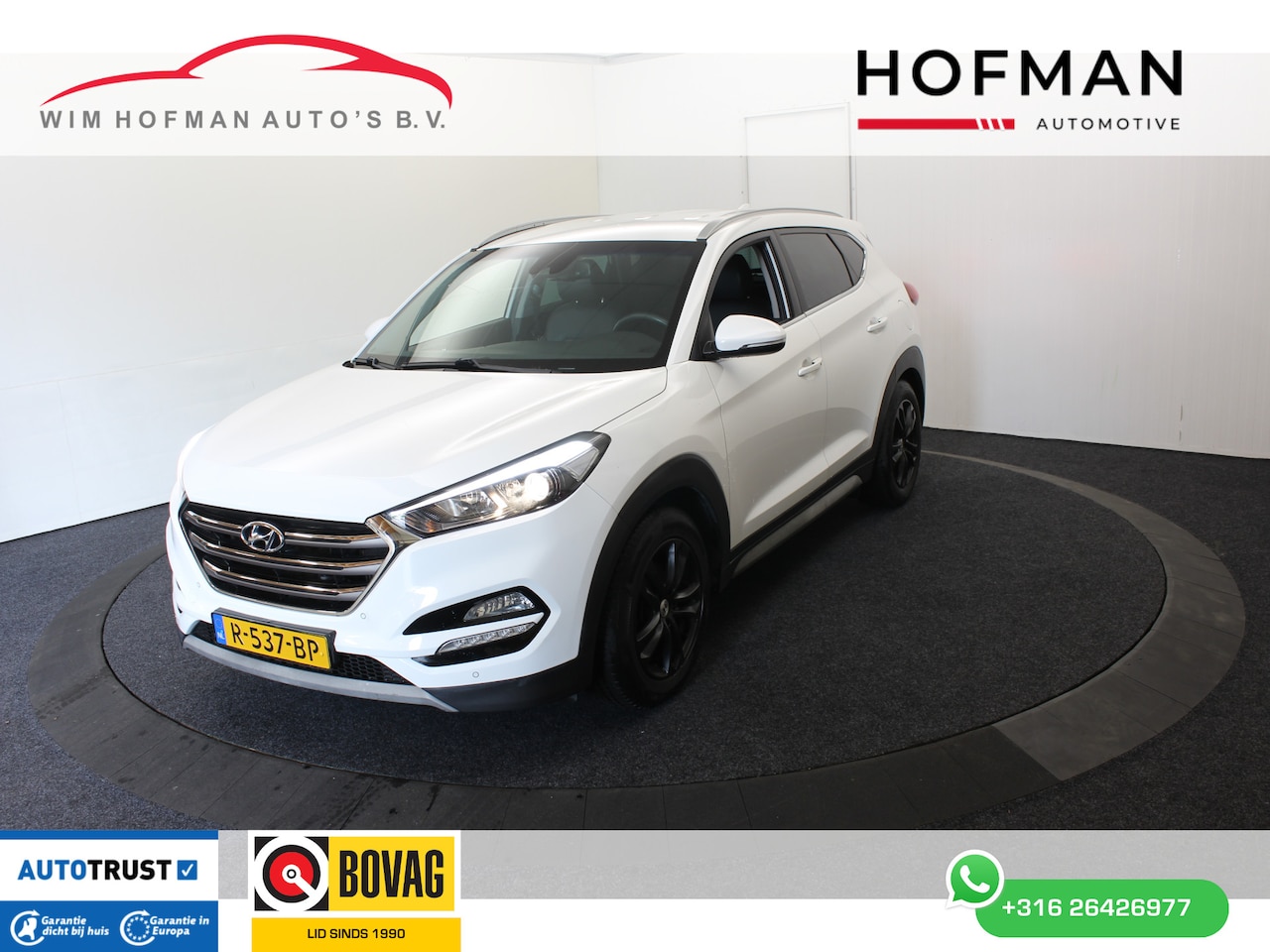 Hyundai Tucson - 1.6 T-GDi Premium Camera Vol Leder Trekhaak Parelmoer lak - AutoWereld.nl