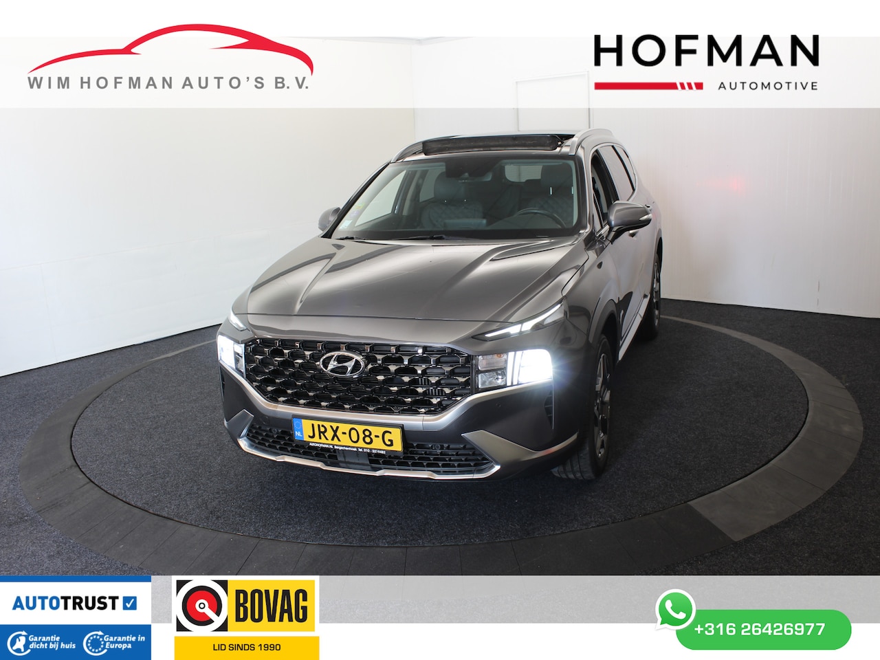 Hyundai Santa Fe - 1.6 T-GDI PHEV 266Pk Premium Sky 7p. Pano Cam El-Stoelen + Aklep Dhoek - AutoWereld.nl
