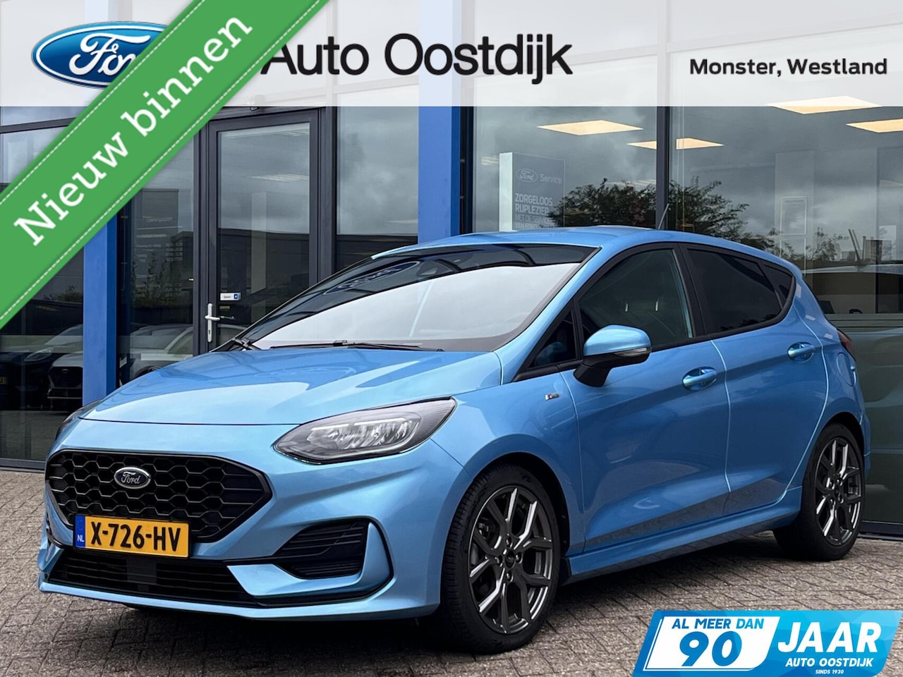Ford Fiesta - 1.0 EcoBoost Hybrid ST-Line 125PK Cruise Carplay-Navi Climate Parkeersensoren Achter 17'' - AutoWereld.nl