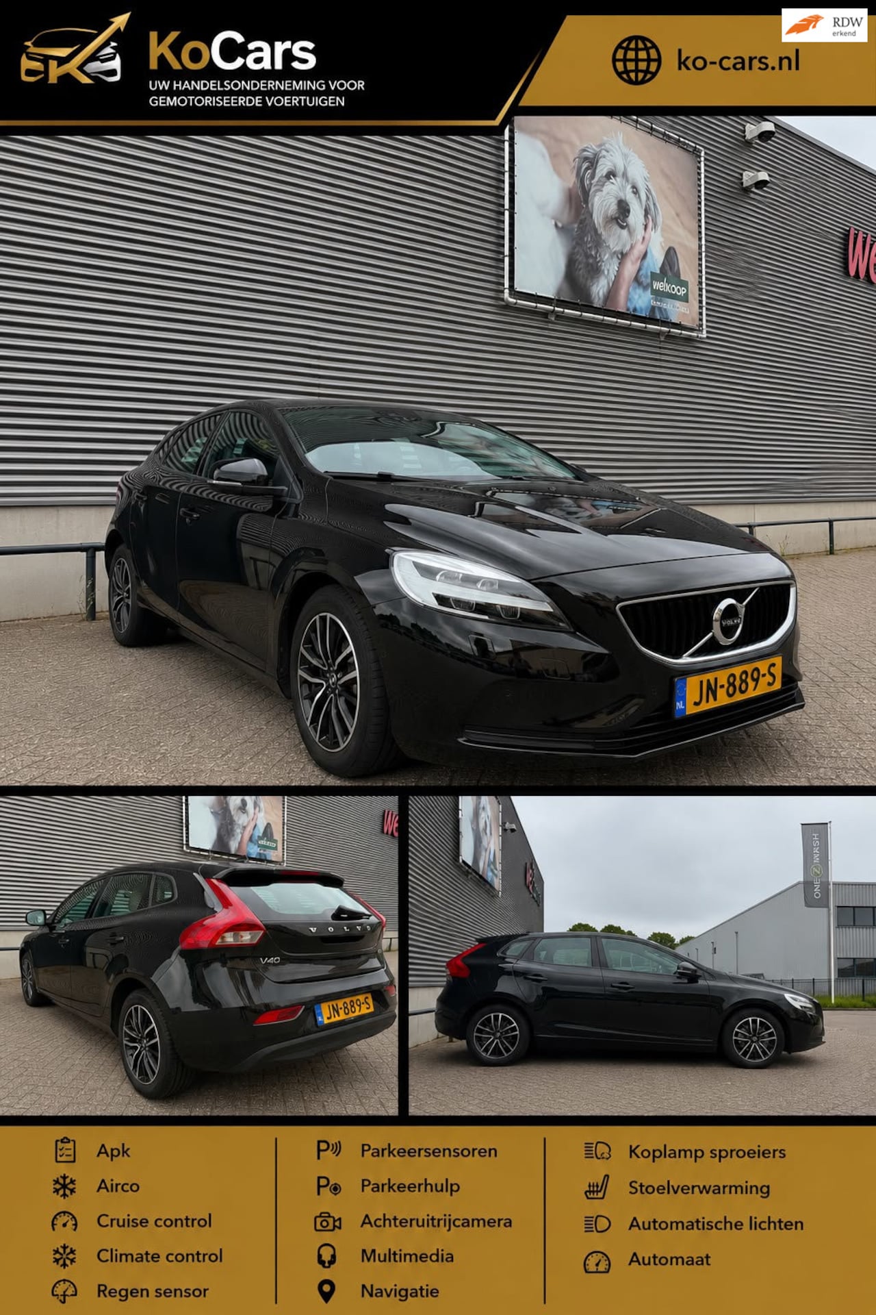 Volvo V40 - / Apk / Automaat / Airco / Cruise / Navi / Multimedia / Parkeerhulp / Stoelverwarming - AutoWereld.nl