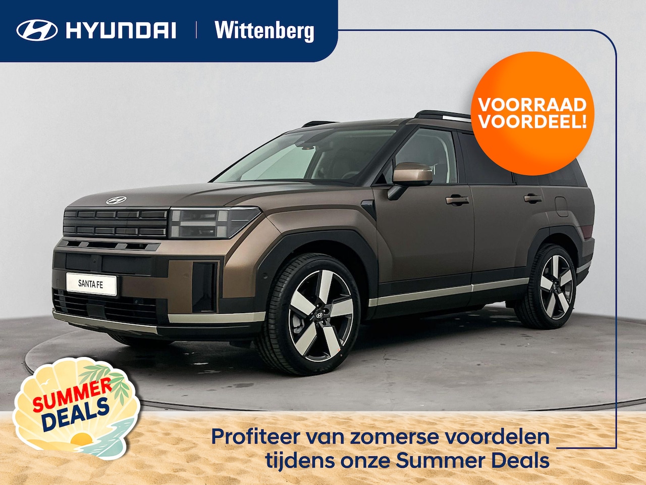 Hyundai Santa Fe - 1.6 T-GDI HEV Premium Sky 7p | Nieuw | Direct leverbaar! | Panoramadak | Leer | Stoel + st - AutoWereld.nl