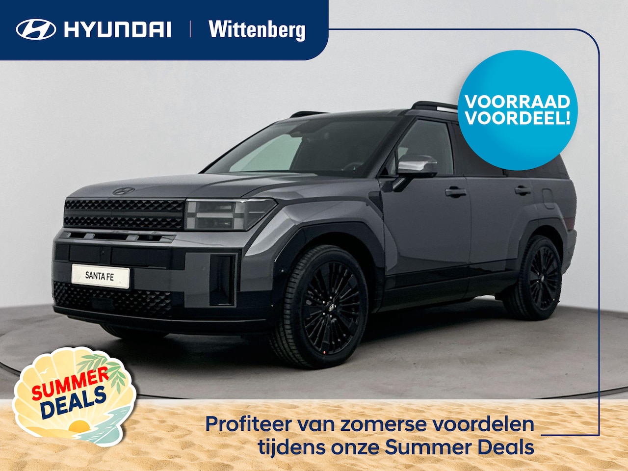 Hyundai Santa Fe - 1.6 T-GDI PHEV Black Line 4WD 7p | 20 inch Lichtmetalen velgen | Lederen bekleding | Stuur - AutoWereld.nl