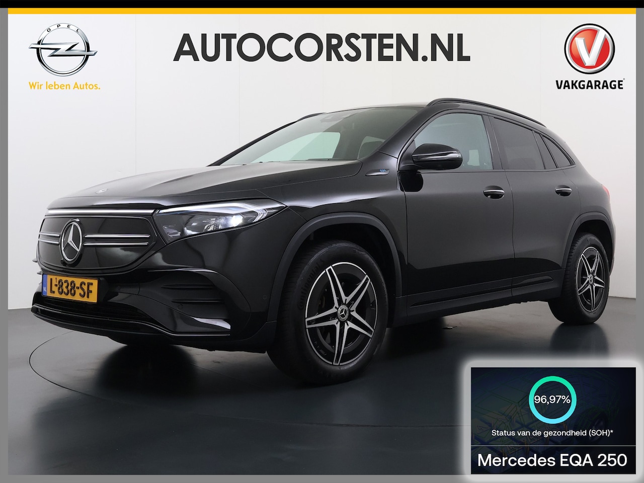 Mercedes-Benz EQA - AMG 67kWh SOH 97% Pano.dak Leer/Alcantara 360Camera Hud Sfeerverlichting MemorySeats Navi - AutoWereld.nl