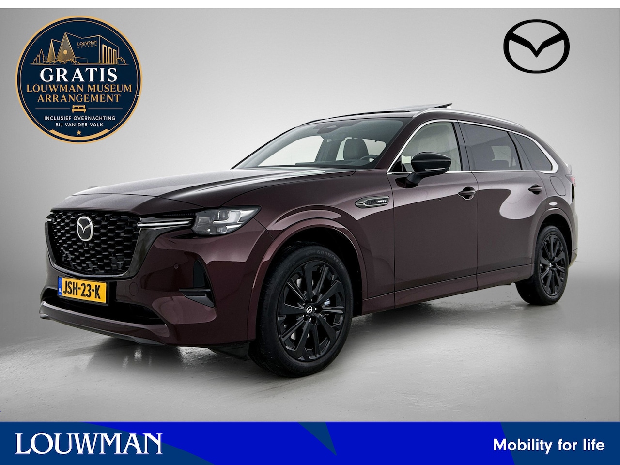 Mazda CX-80 - 2.5 e-SkyActiv PHEV Homura Plus / Panorama-dak / 7-zitplaatsen / Leder int. Gratis-museum- - AutoWereld.nl