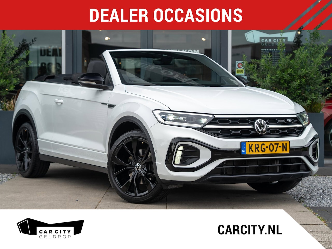 Volkswagen T-Roc Cabrio - 1.5 TSI 150pk R-line / Trekhaak / Diamond Leer / iQ Light / Black style - AutoWereld.nl