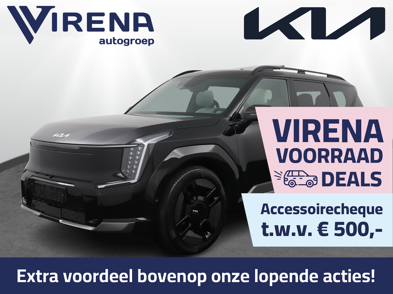 Kia EV9 - GT-Line AWD 99.8 kWh - Prijs incl. inruilpremie - 7 zits - Panoramadak - 360 graden camera - AutoWereld.nl