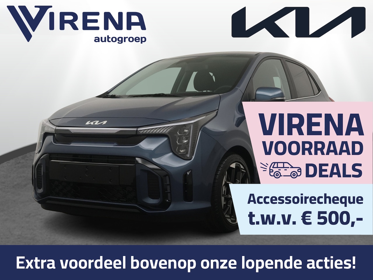 Kia Picanto - 1.0 GDi GT-Line - 2.000 INRUILPREMIE - Schuif/kanteldak - Stoel/Stuurwielverwarming - Appl - AutoWereld.nl