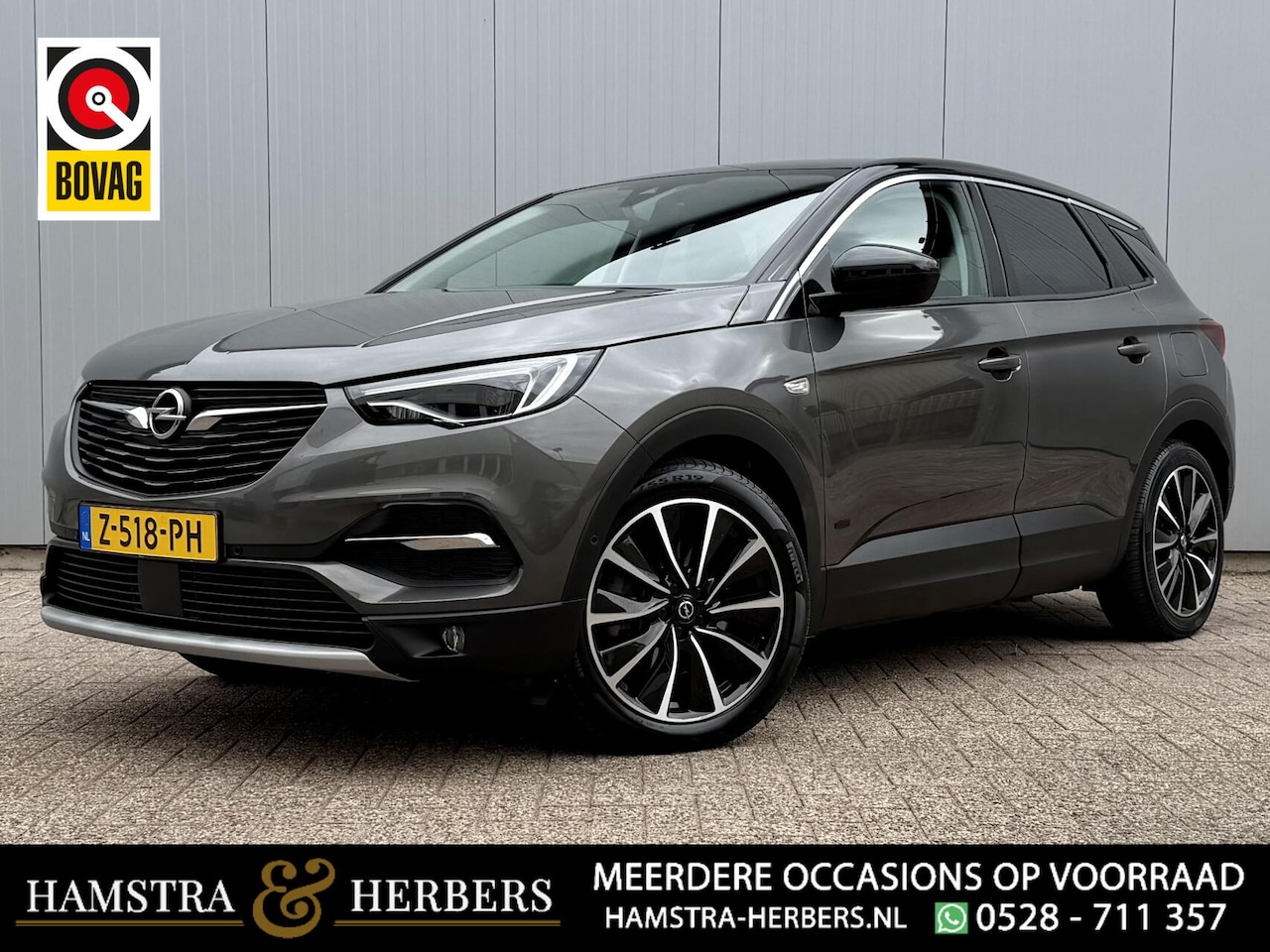 Opel Grandland X - 1.6 Turbo Hybrid4 Innovation antraciet - AutoWereld.nl