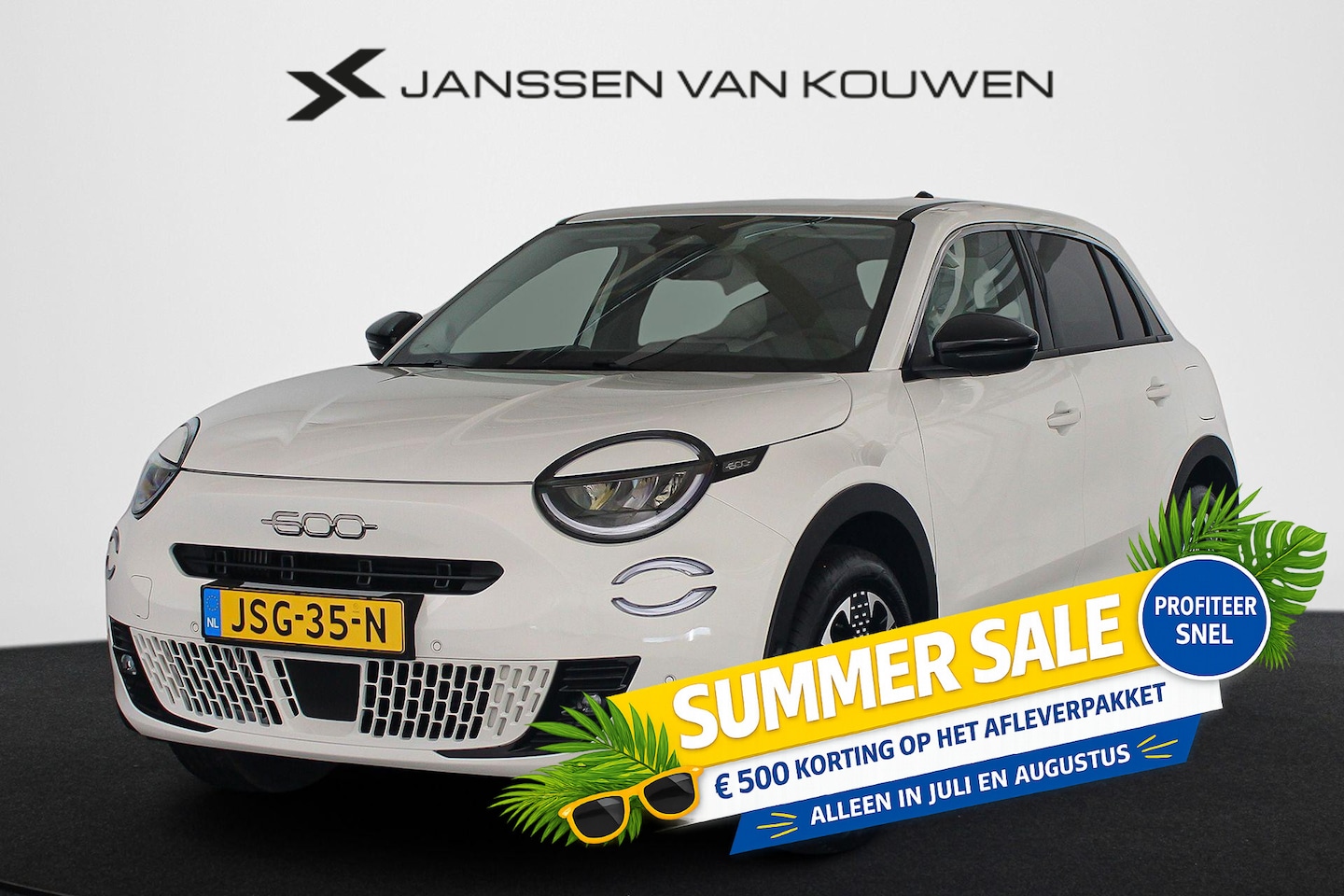 Fiat 600 - 1.2 Hybrid La Prima Leder Massage Stoelverwarming Keyless Apple CarPlay - AutoWereld.nl