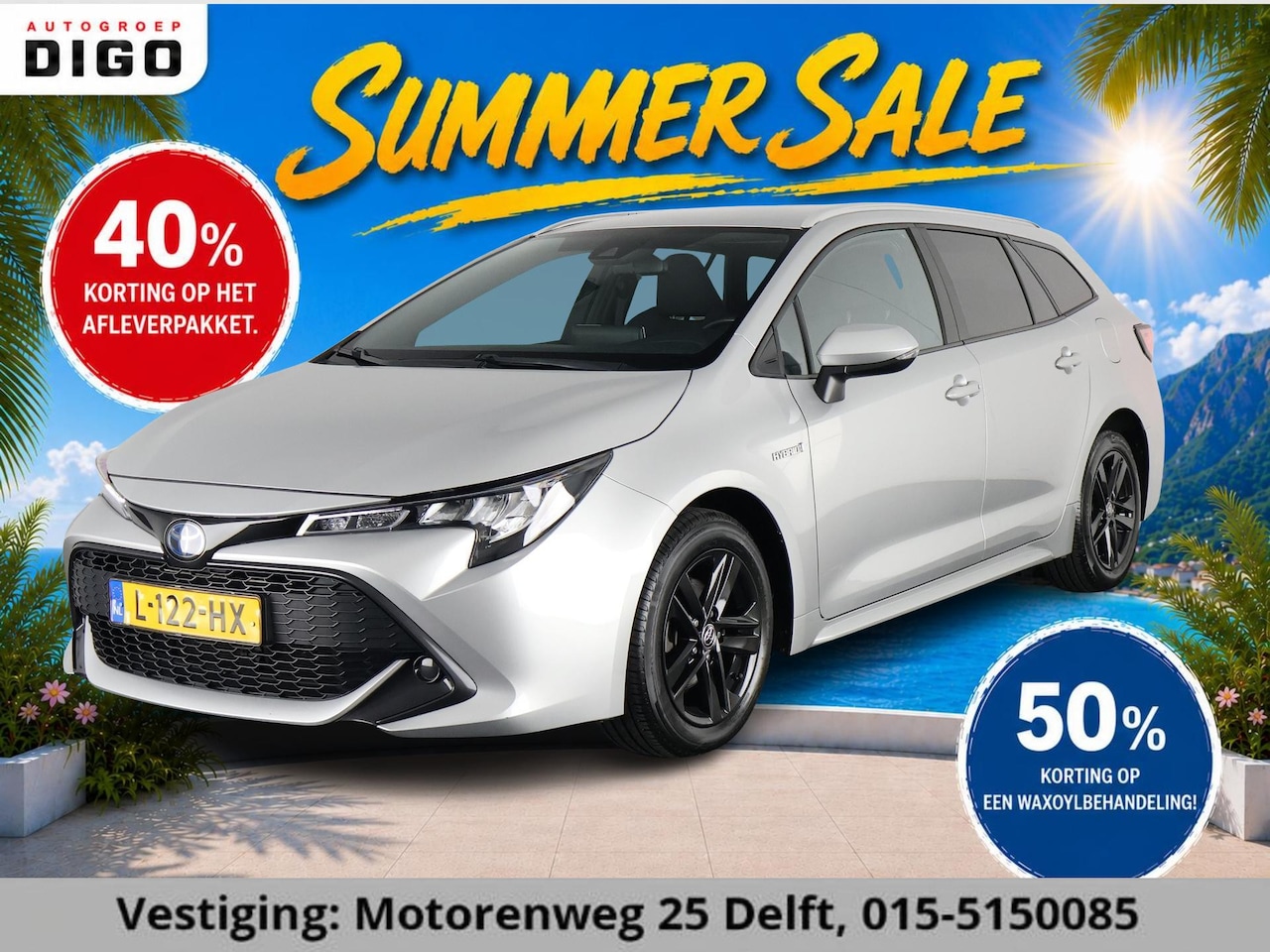 Toyota Corolla Touring Sports - 1.8 HYBRID BLACKLINE ED. GARANTIE TOT 06-2031 CLOUD NAVIGATIE. ADAPTIEVE CRUISE CONTROL . - AutoWereld.nl