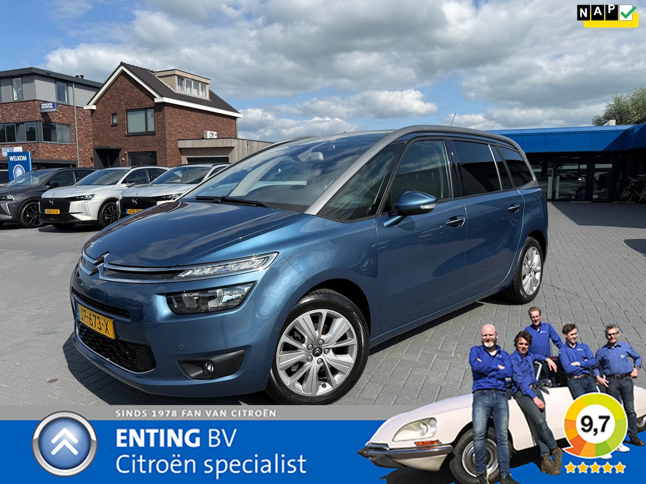 Citroën Grand C4 Picasso - 1.2 PT 130 BUSINESS ECC NAVI TREKHAAK 7 ZITS NIEUWE DISTR RIEM - AutoWereld.nl