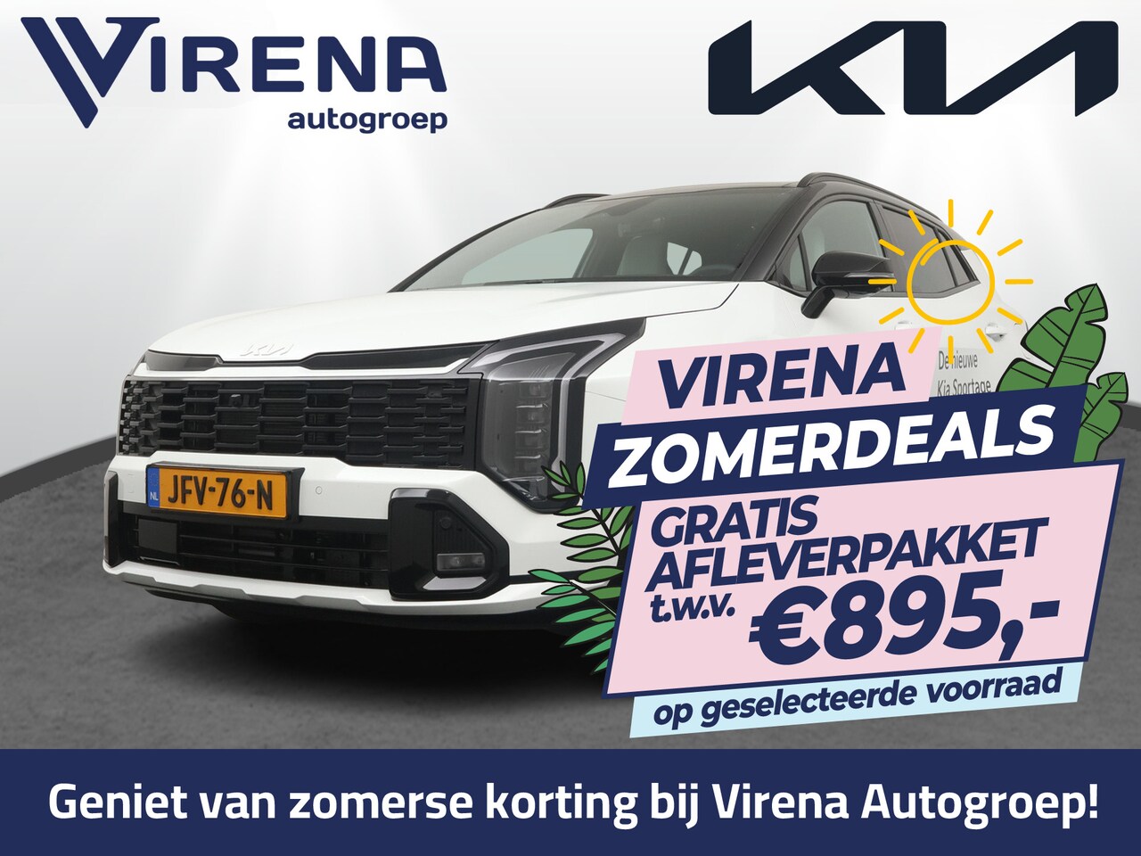 Kia Sportage - 1.6 T-GDi Hybrid GT-PlusLine AUTOMAAT DEMO - Stoel ventilatie - Stoel/Stuur verwarming - H - AutoWereld.nl