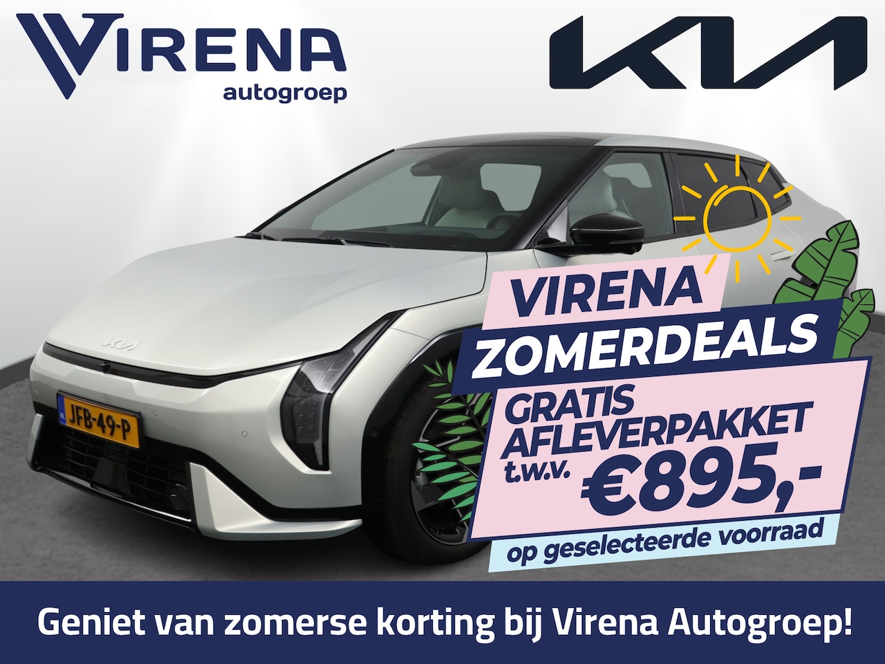 Kia EV4 Fastback - GT-PlusLine 81.4 kWh - Stoelverwarming/ventilatie - Glazen Schuif-/kanteldak - Elektrisch - AutoWereld.nl